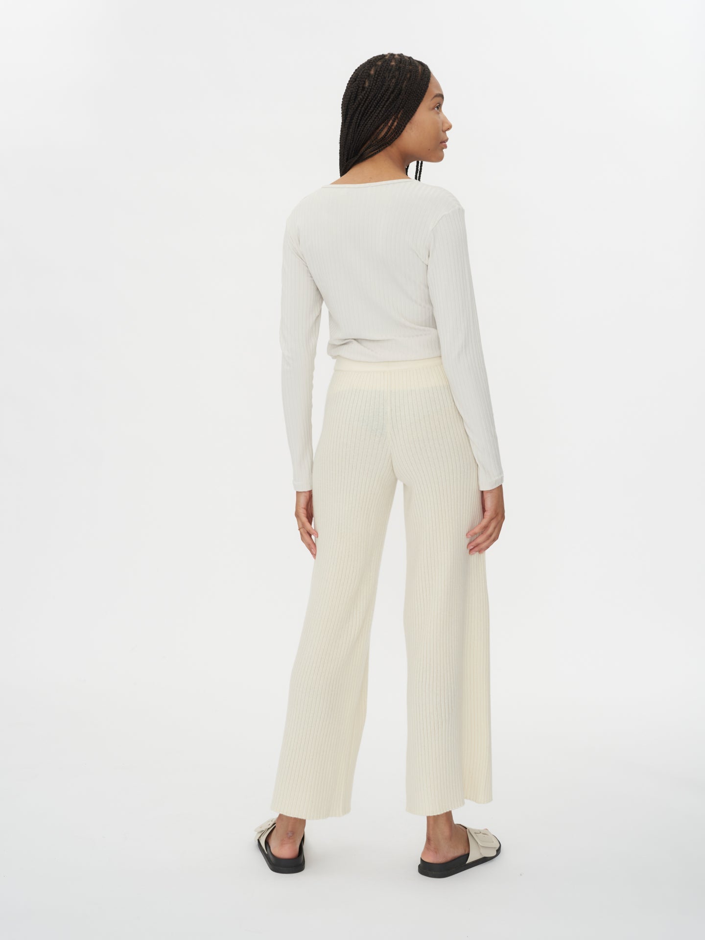 Pantalon en cachemire pour femme Blanc - Gobi Cashmere