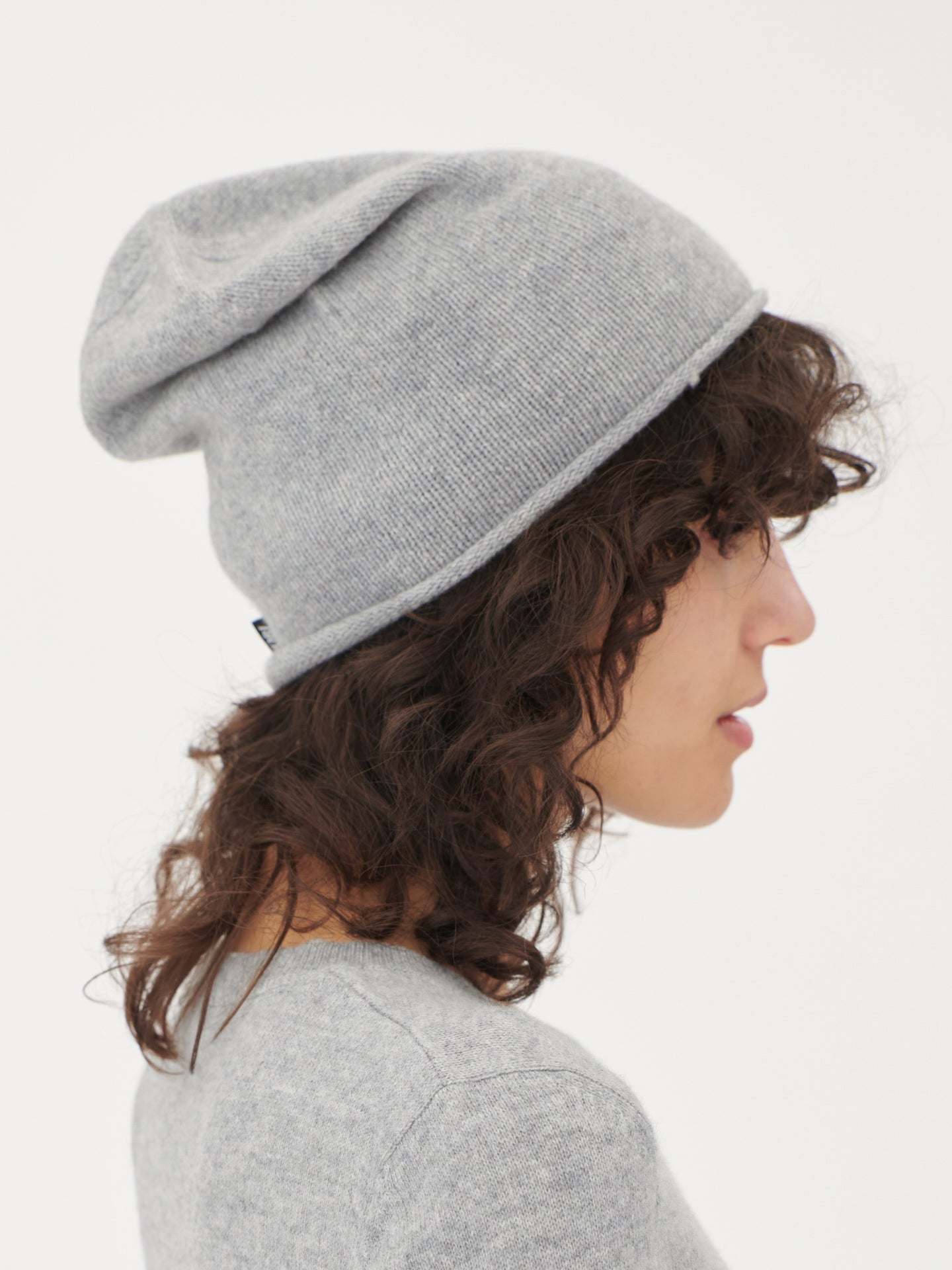 Cachemire léger pour femme Poids Basique Col Rond Gris - Gobi Cashmere