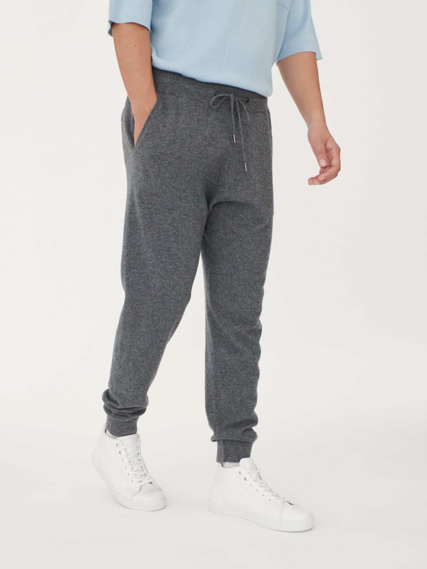 Jogger homme en cachemire Gris - Gobi Cashmere
