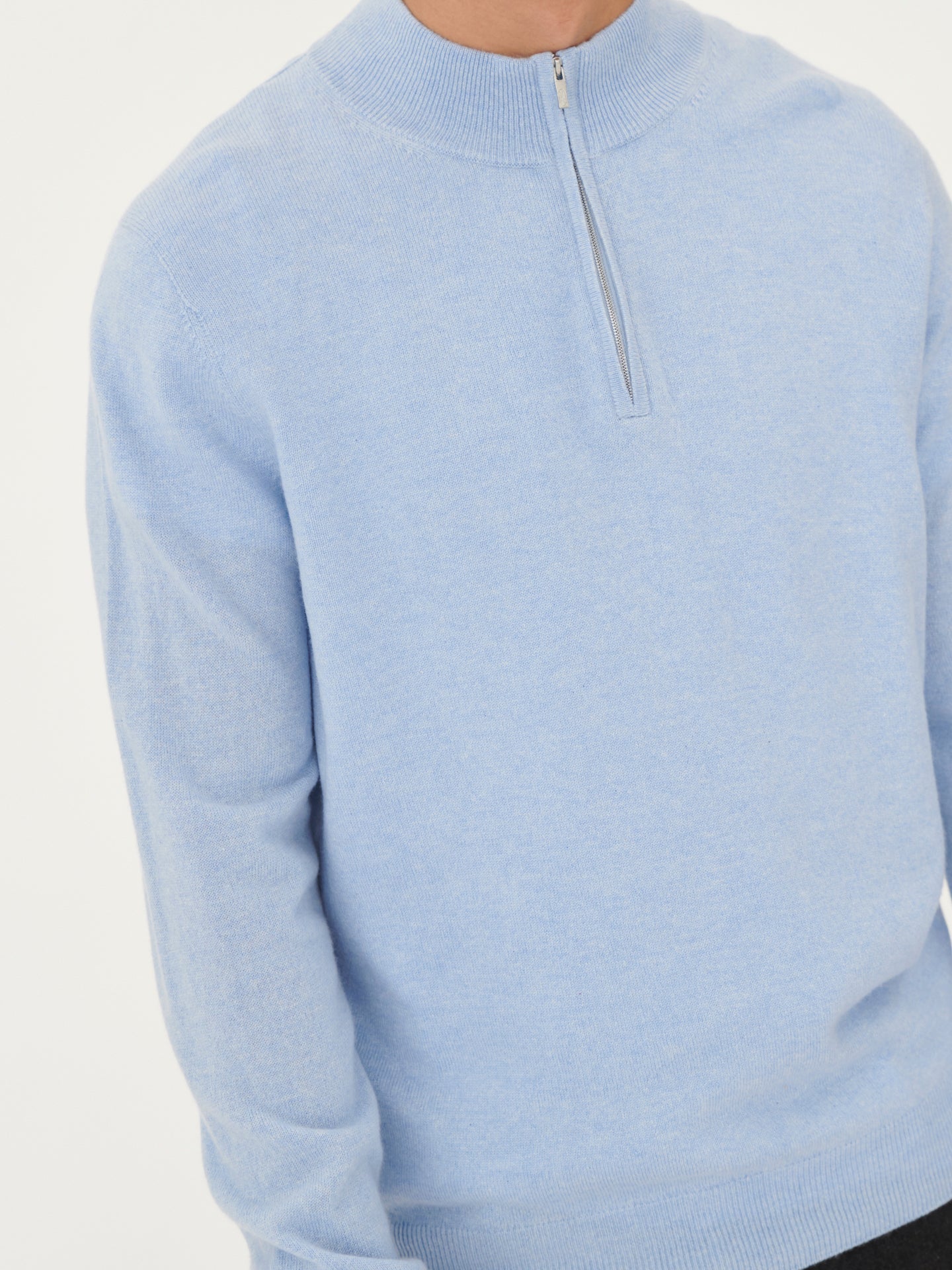 Pull polo demi zippé pour homme , couleur - Gobi Cashmere