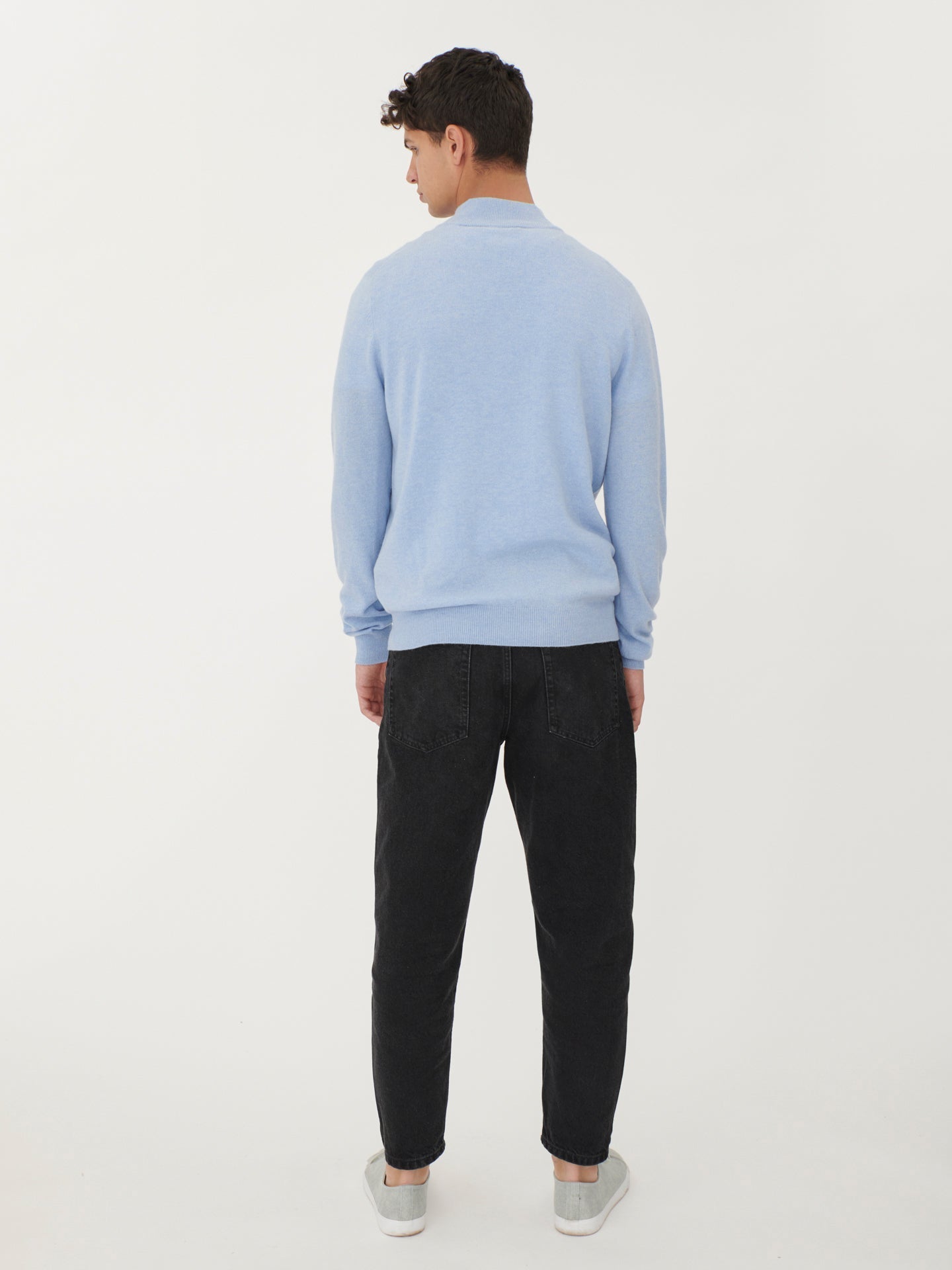 Pull polo demi zippé pour homme , couleur - Gobi Cashmere