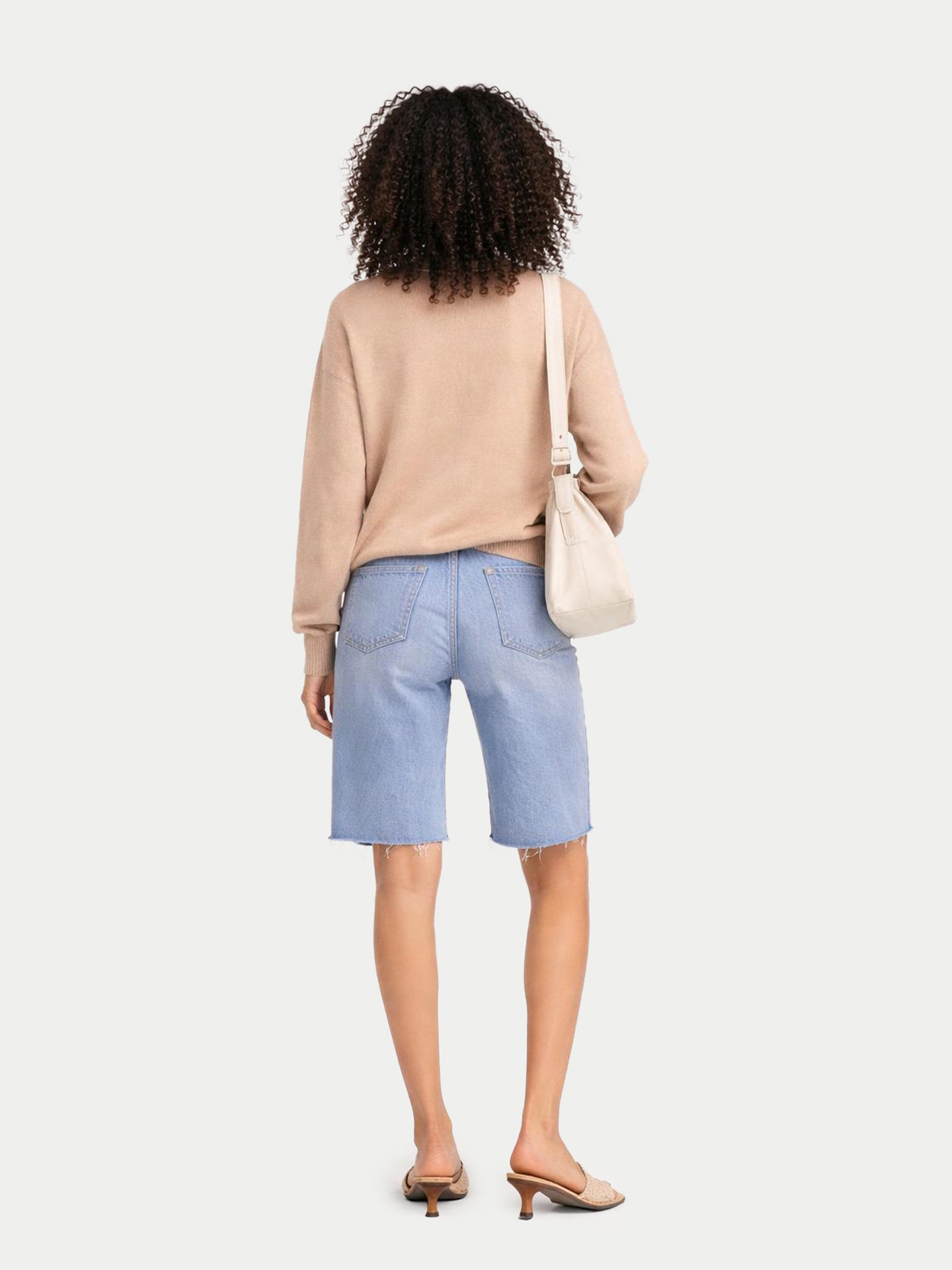 Pull en cachemire pour femme à col montant Couleur Organique