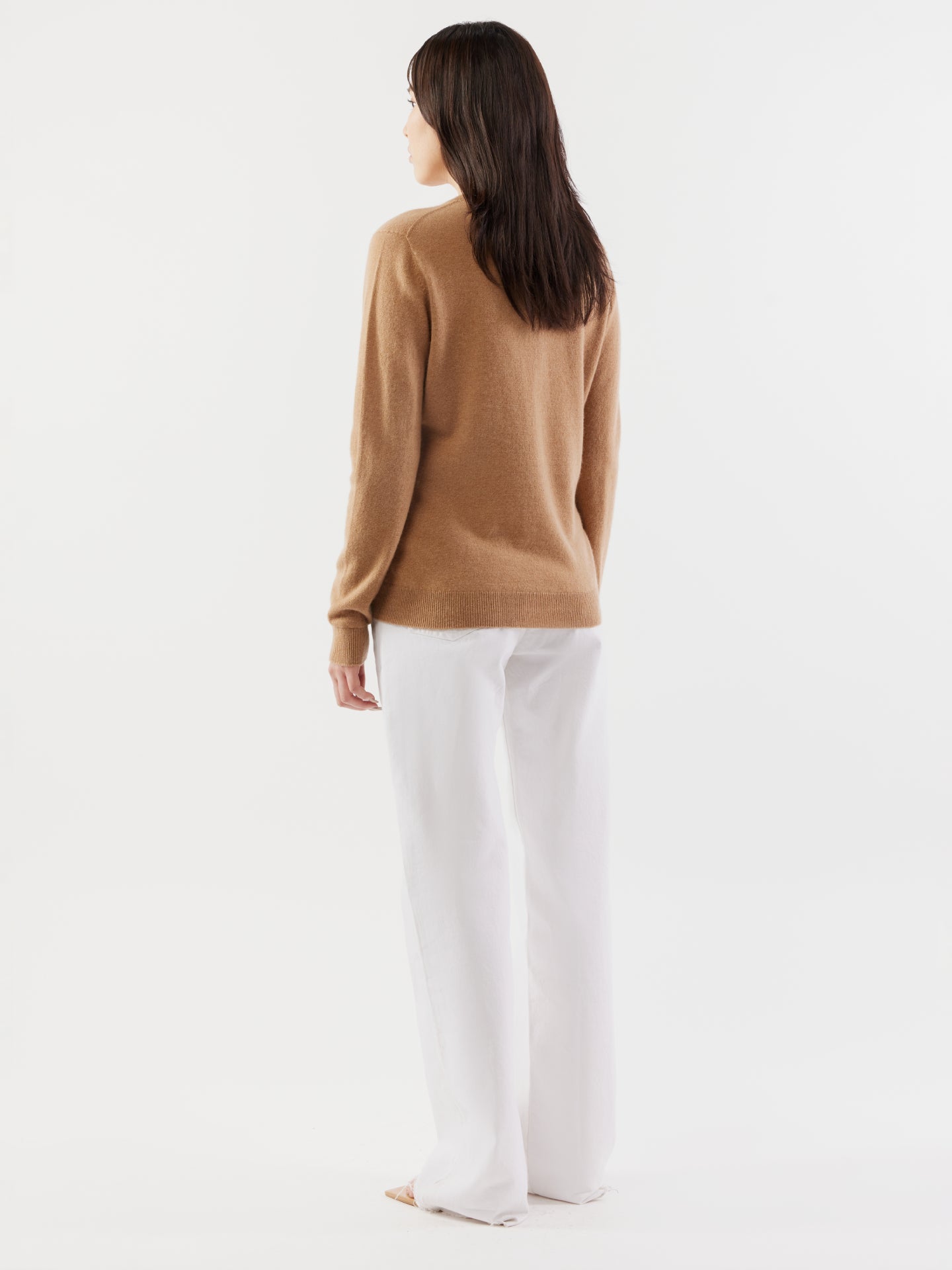 Cardigan col rond en Cachemire pour femmes marron - Gobi Cashmere