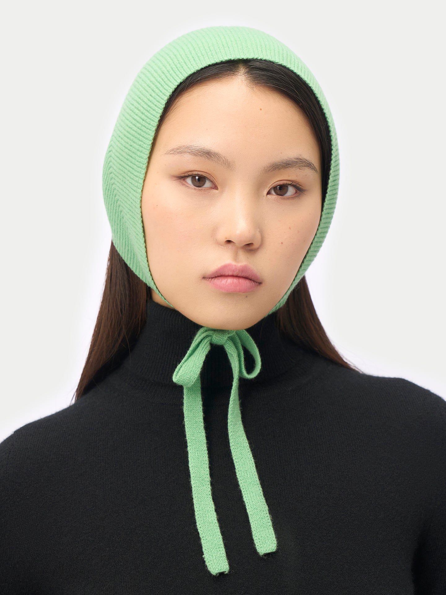 Bonnet bleu vapeur en cachemire femme couleur vert | GOBI Cashmere