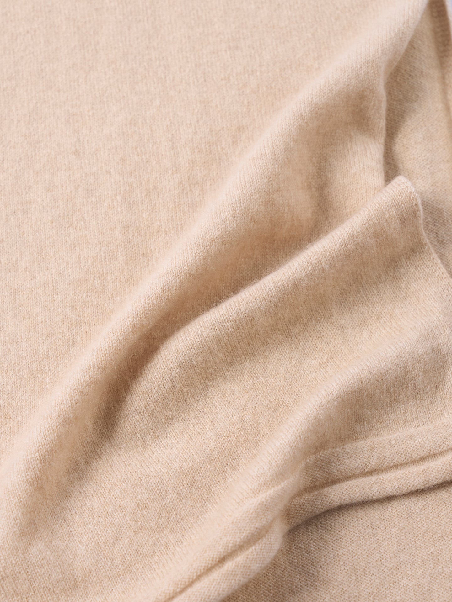 Écharpe en jersey de cachemire unisexe beige | GOBI Cashmere