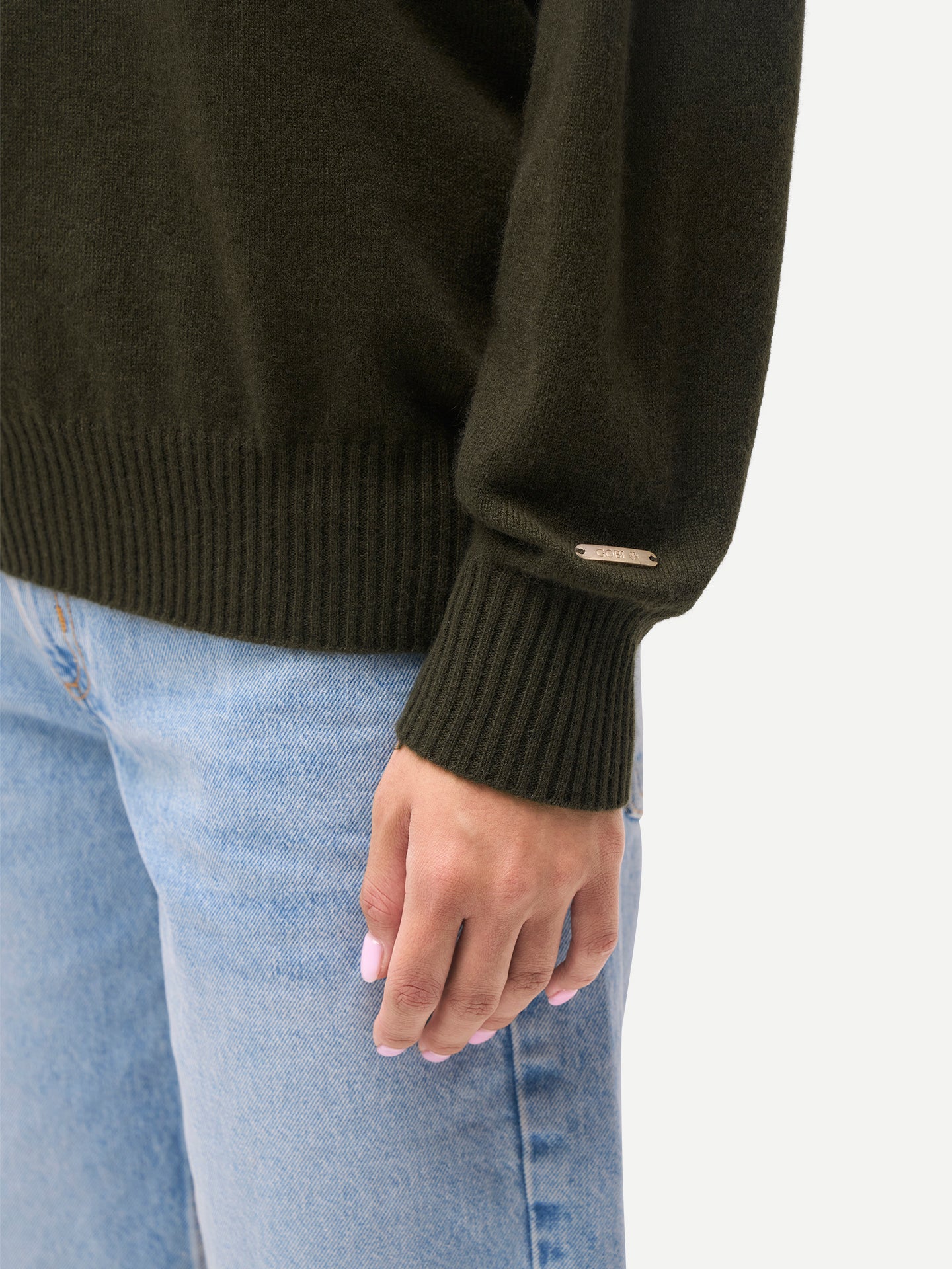 Pull en cachemire pour femme à col montant