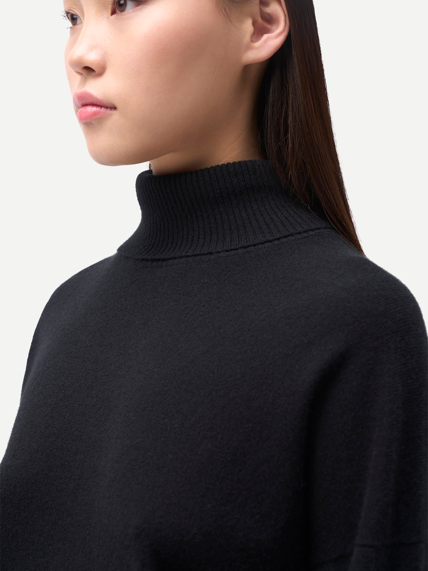 Pull en cachemire pour femme à col montant