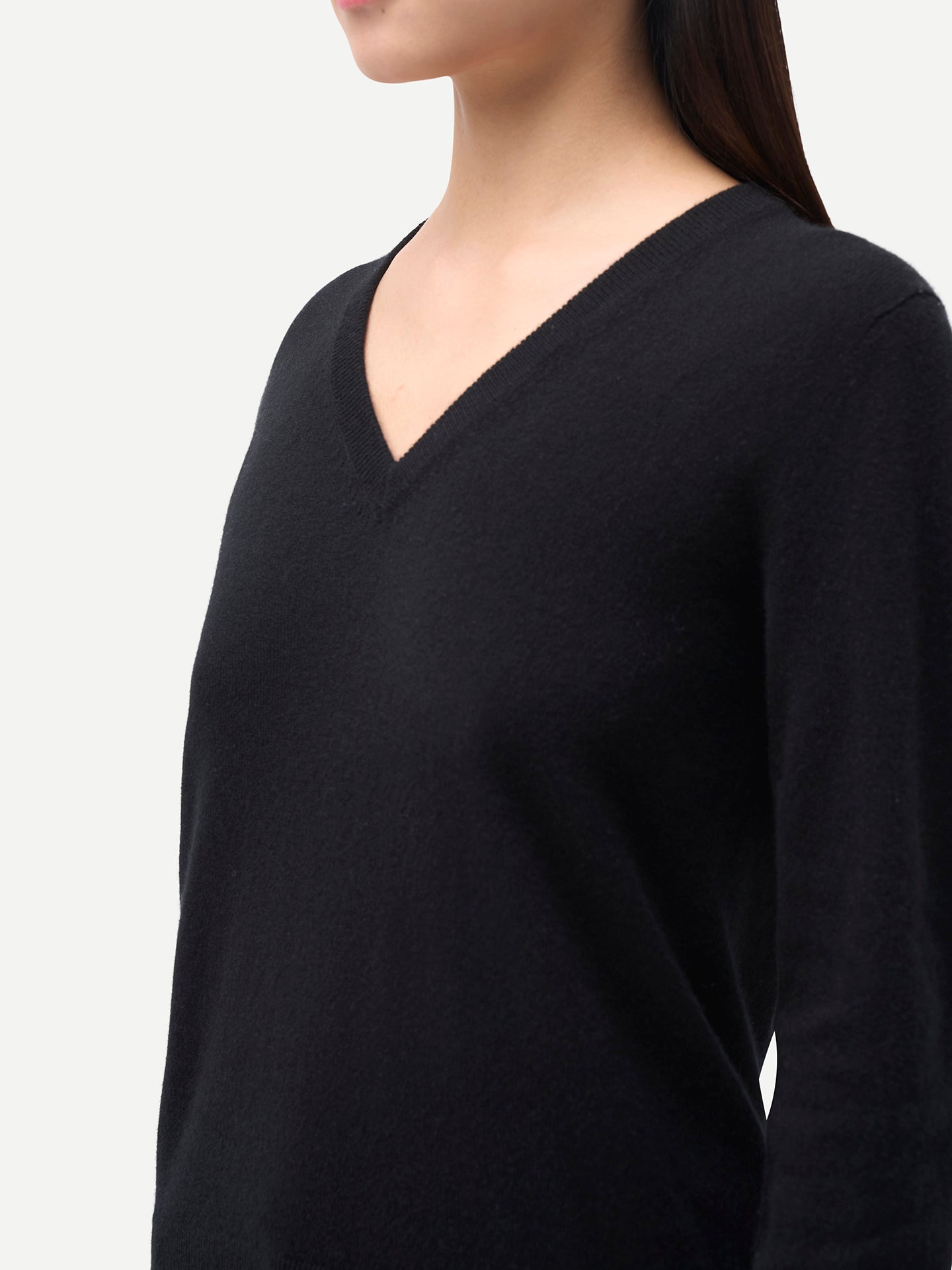 Pull en cachemire pour femme à col en V
