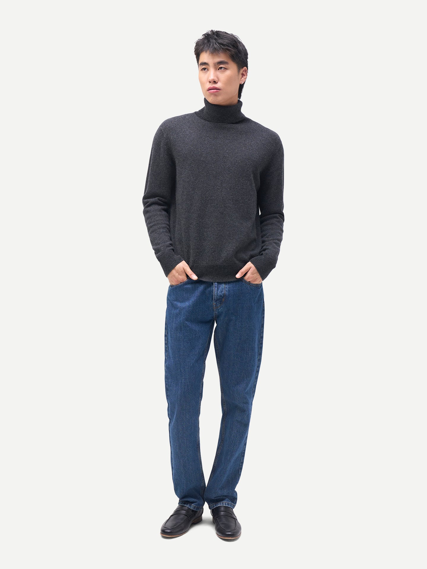 Pull col roulé en cachemire Essential pour hommes