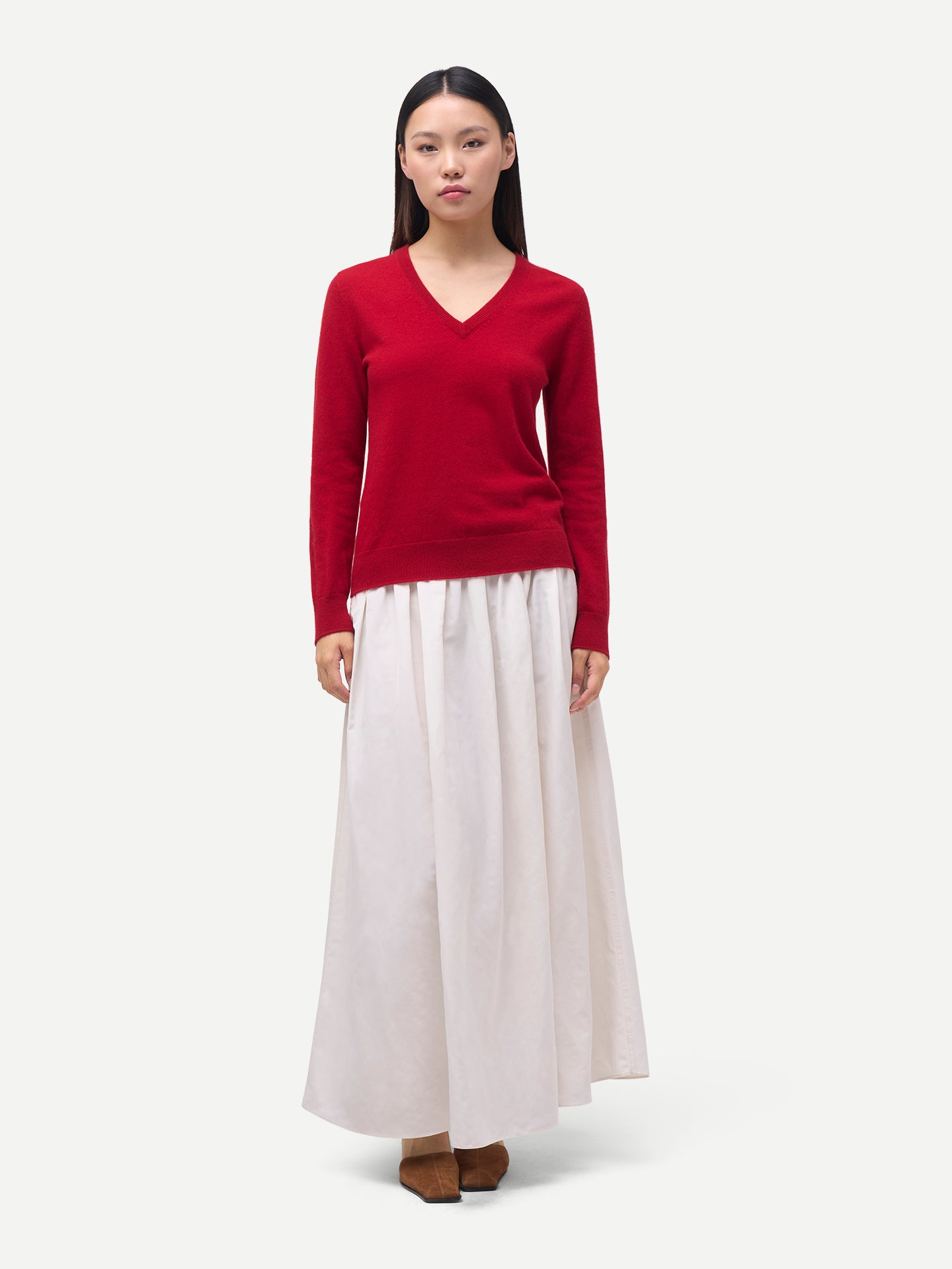 Pull en cachemire pour femme à col en V