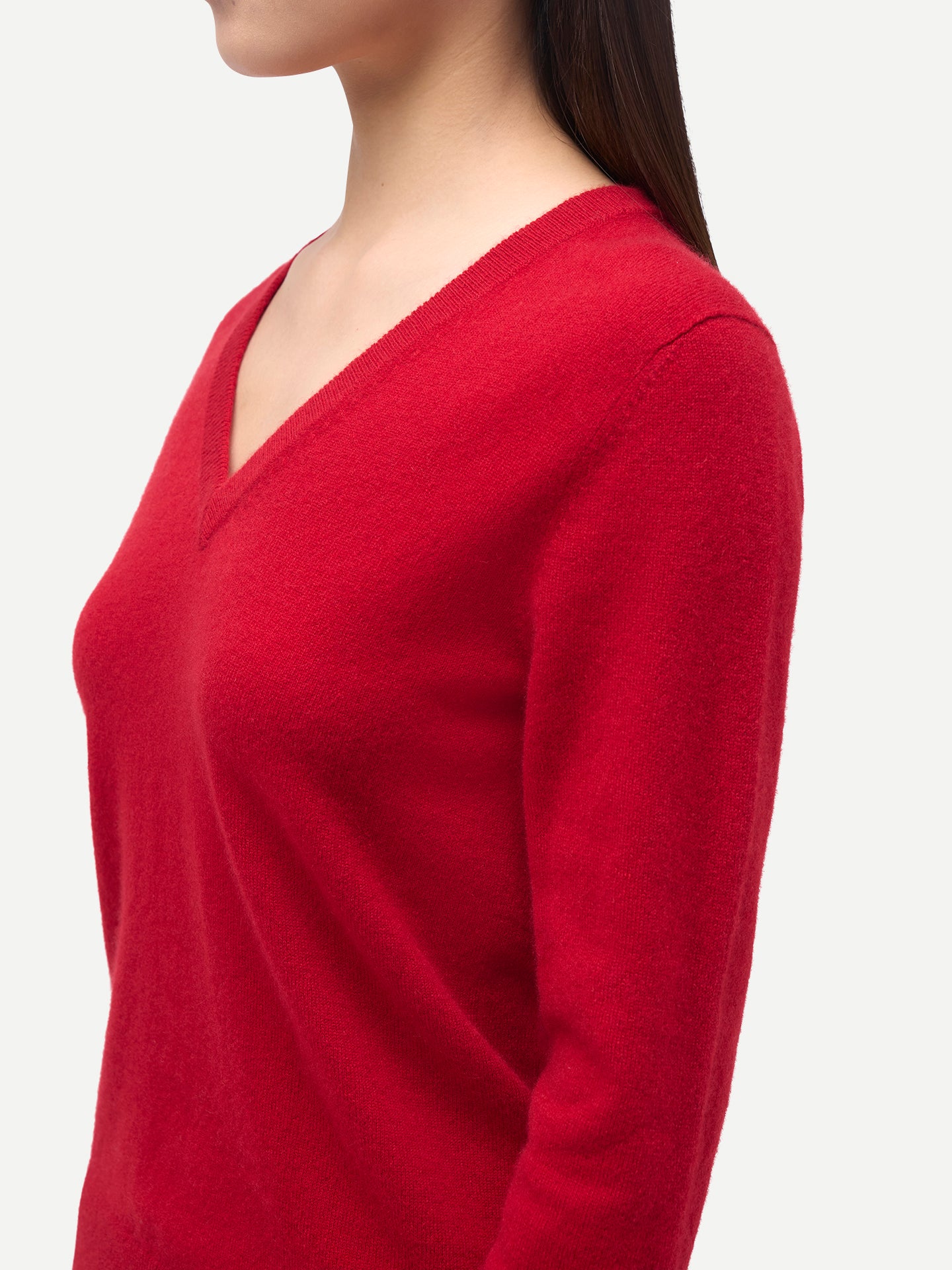 Pull en cachemire pour femme à col en V