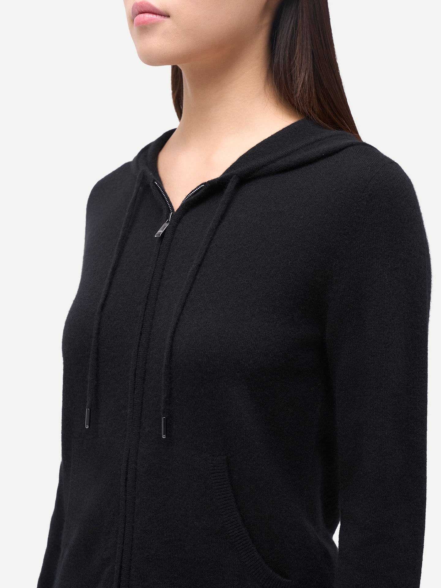 Sweat à capuche zippé femme avec poche Smiley