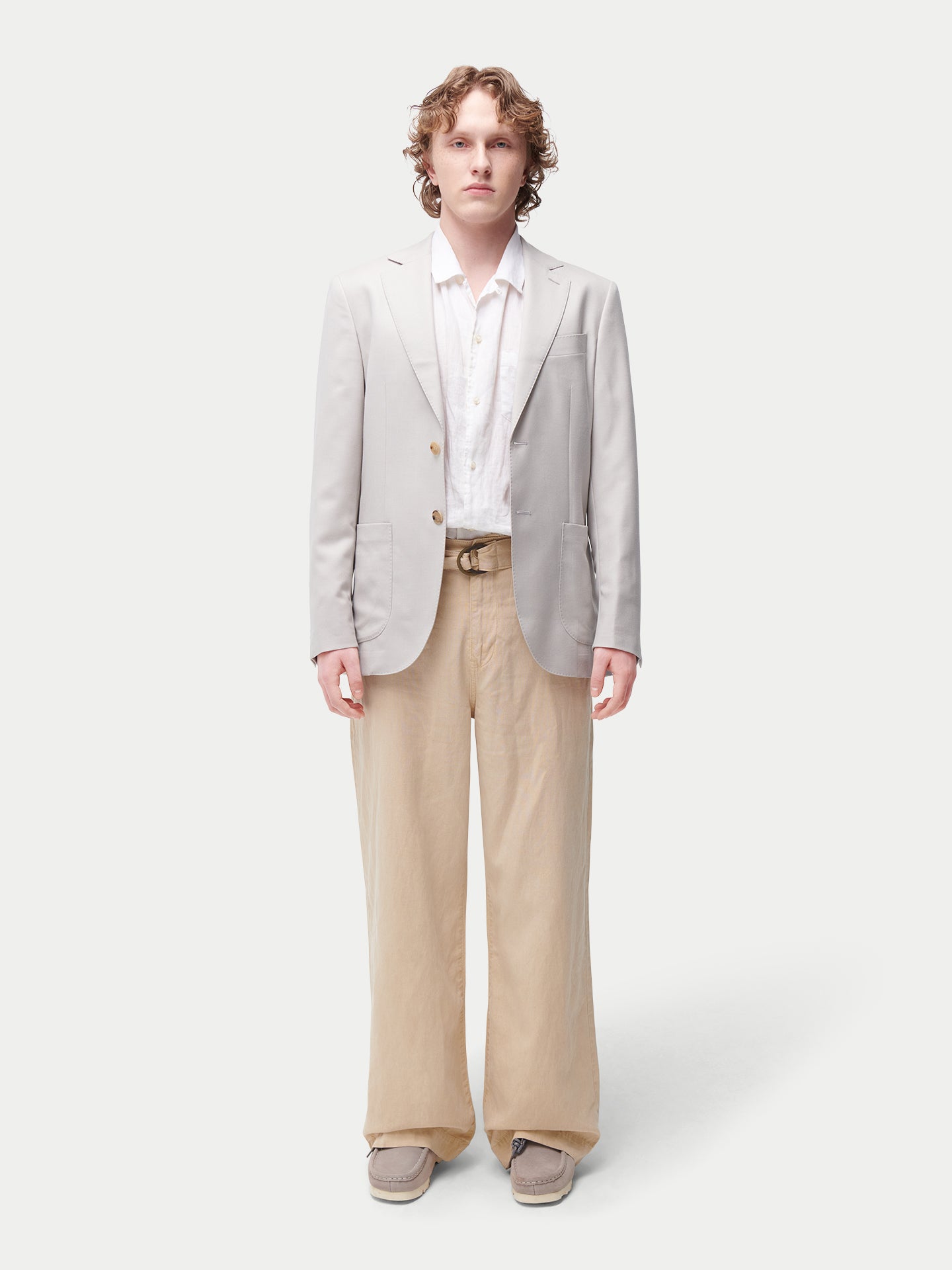 Blazer en cachemire à boutonnage simple pour homme