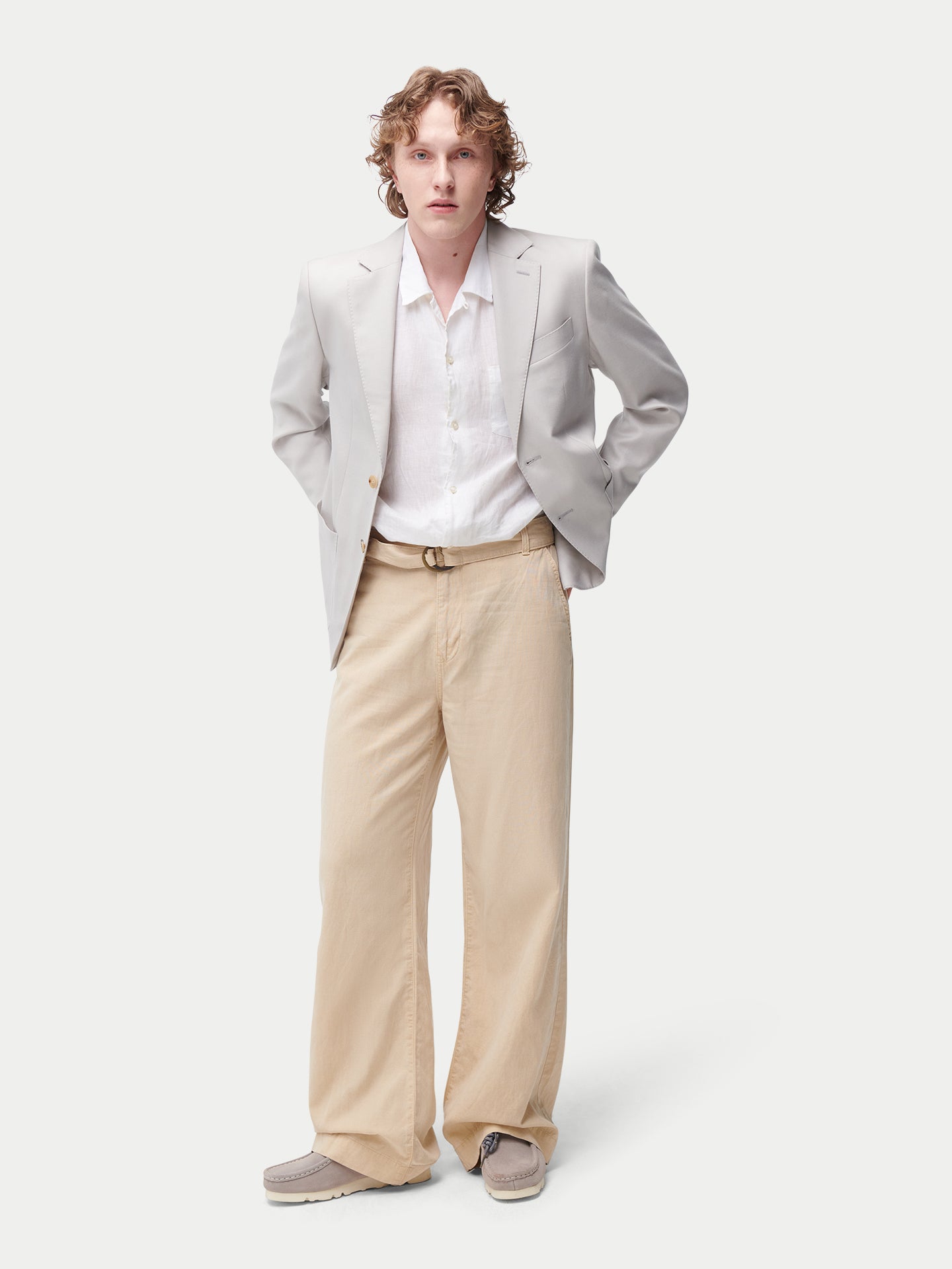 Blazer en cachemire à boutonnage simple pour homme