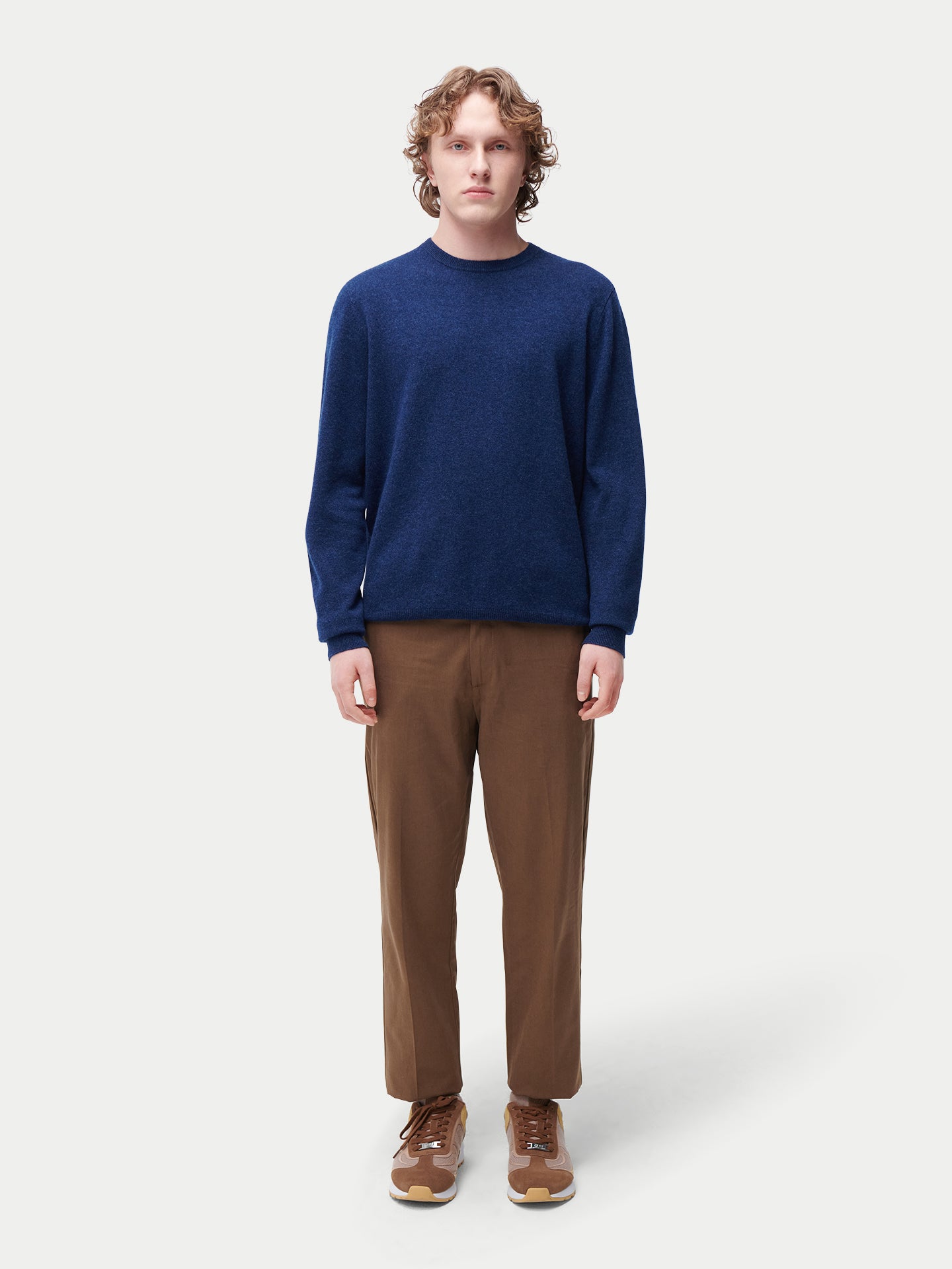 Pull col rond en cachemire Essential pour hommes