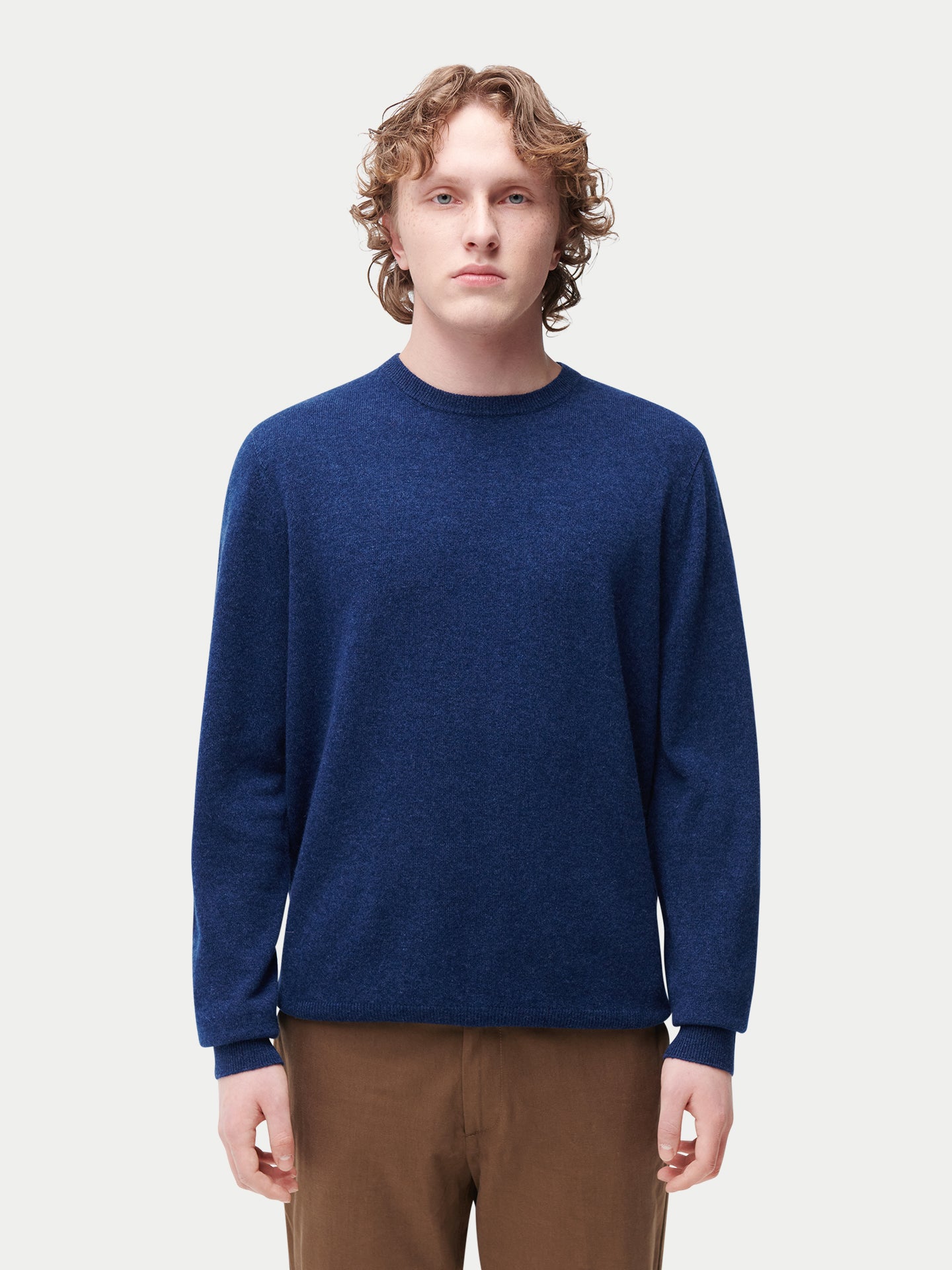 Pull col rond en cachemire Essential pour hommes