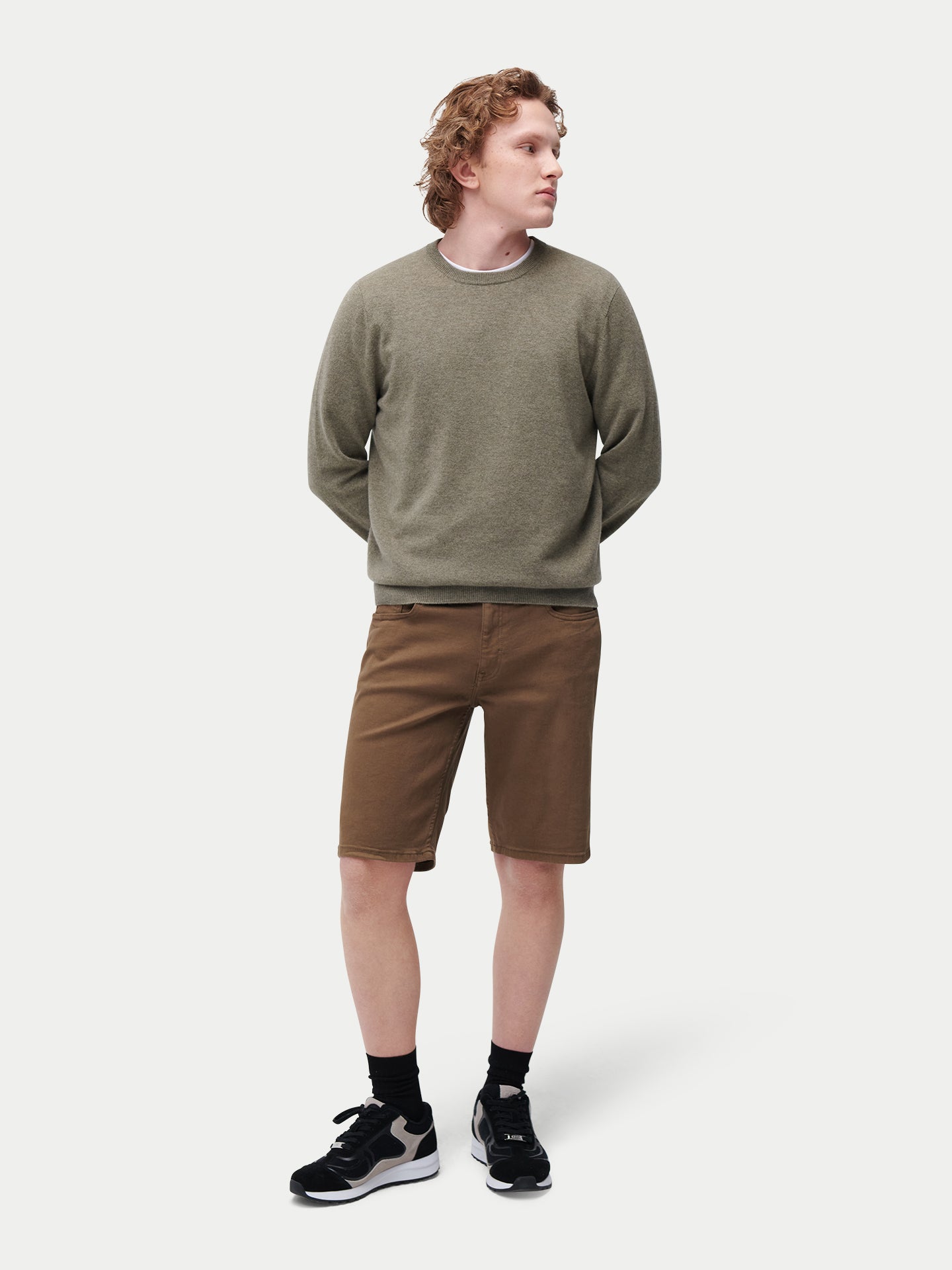 Pull col rond en cachemire Essential pour hommes