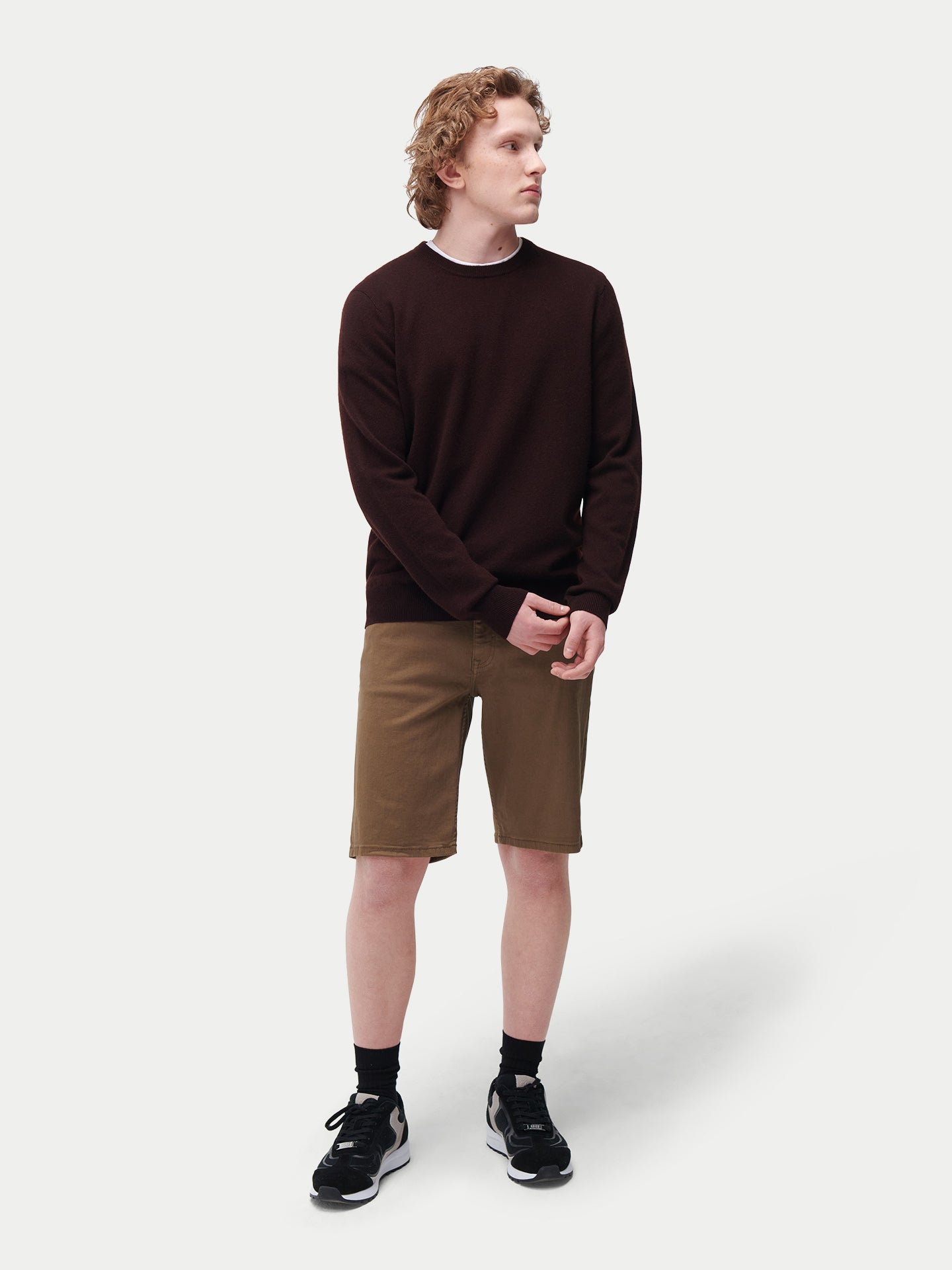 Pull col rond en cachemire Essential pour hommes