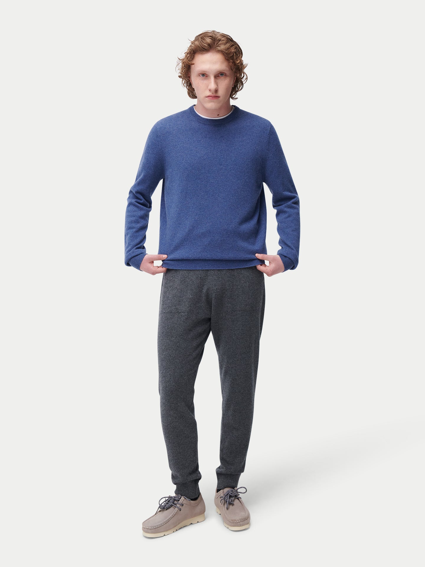 Pull col rond en Cachemire pour hommes - Gobi Cashmere