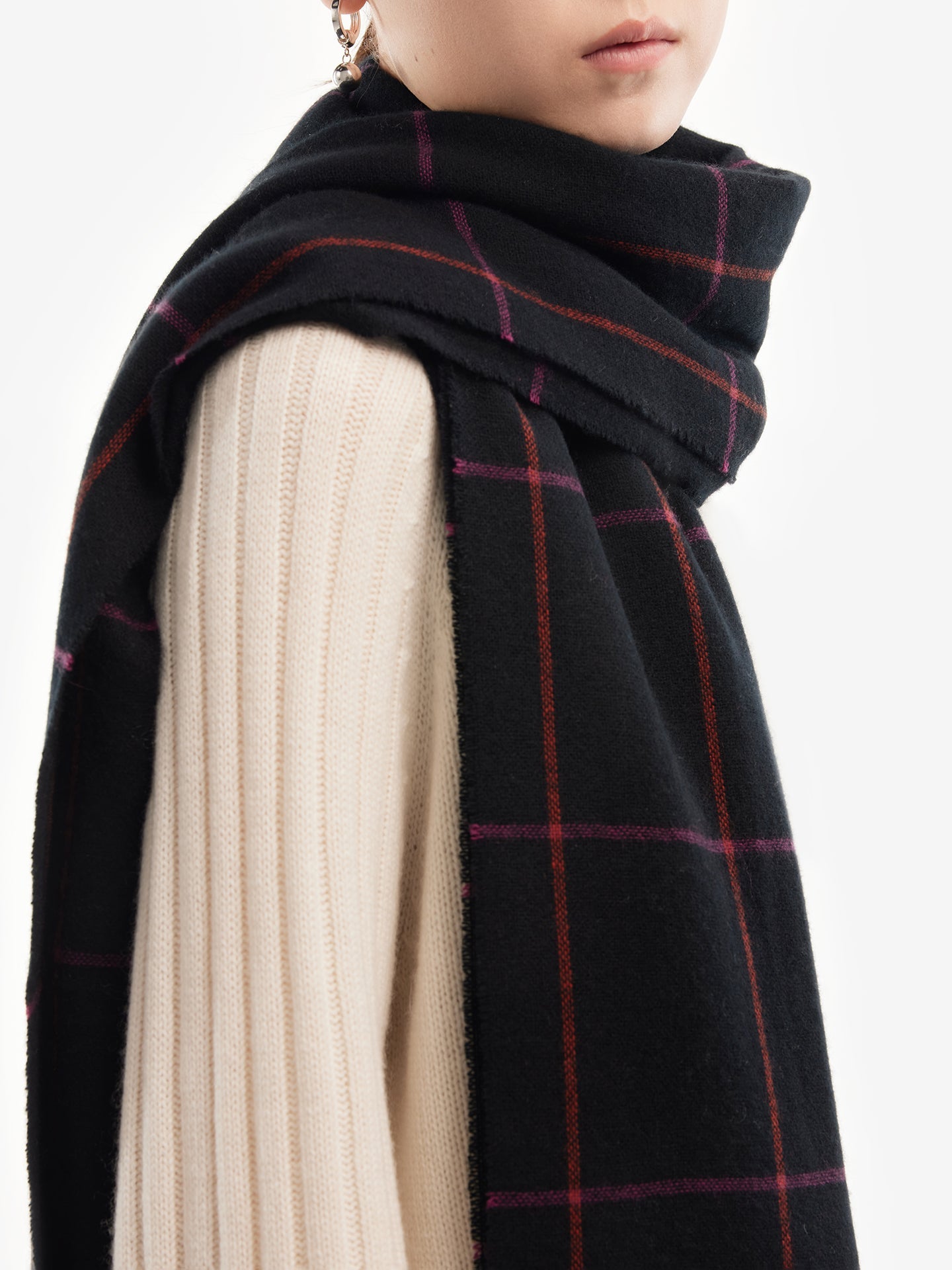 Châle en cachemire super doux pour unisex  rouge - Gobi Cashmere