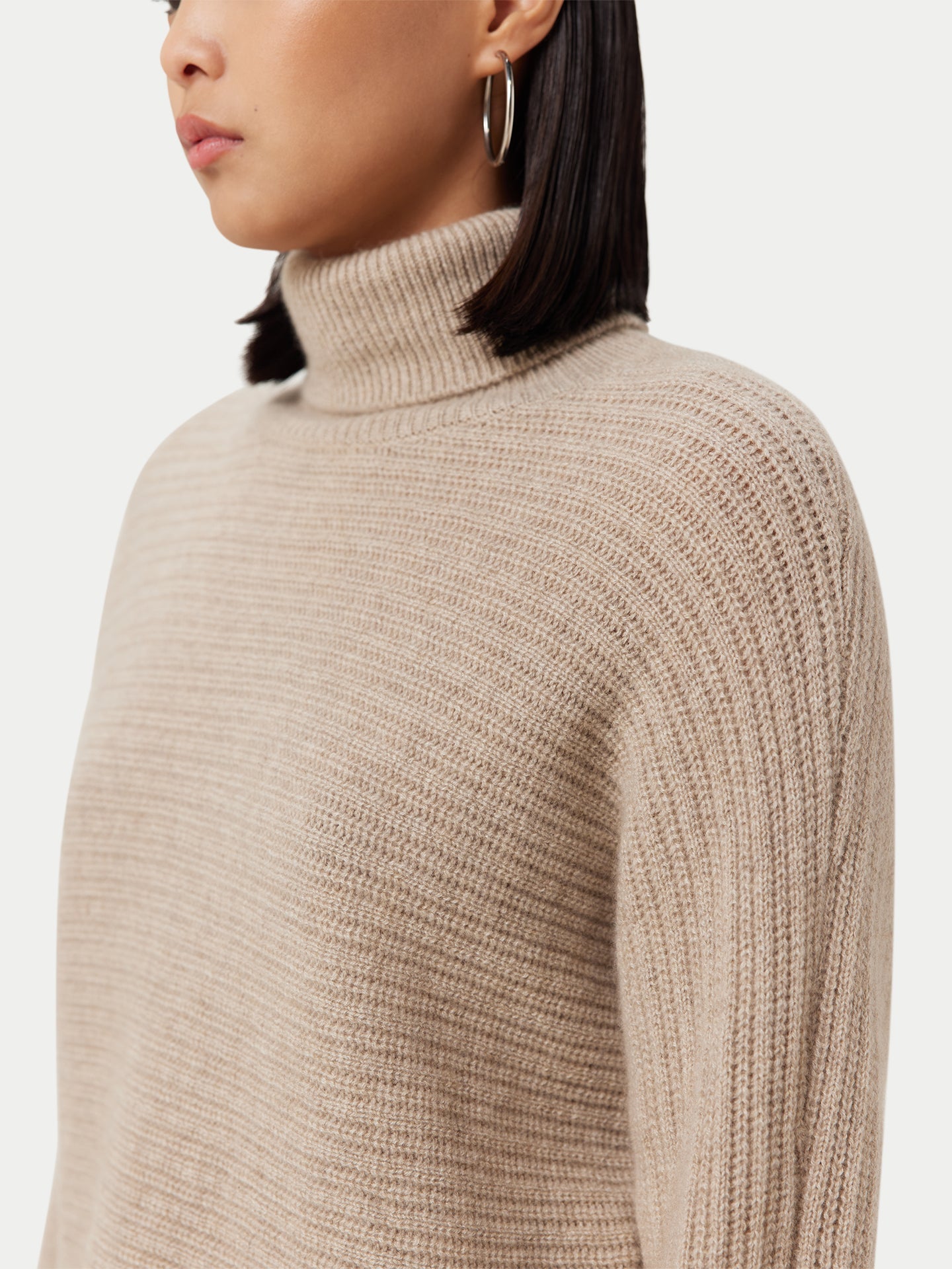 Pull croisé en cachemire Taupe - Gobi Cashmere