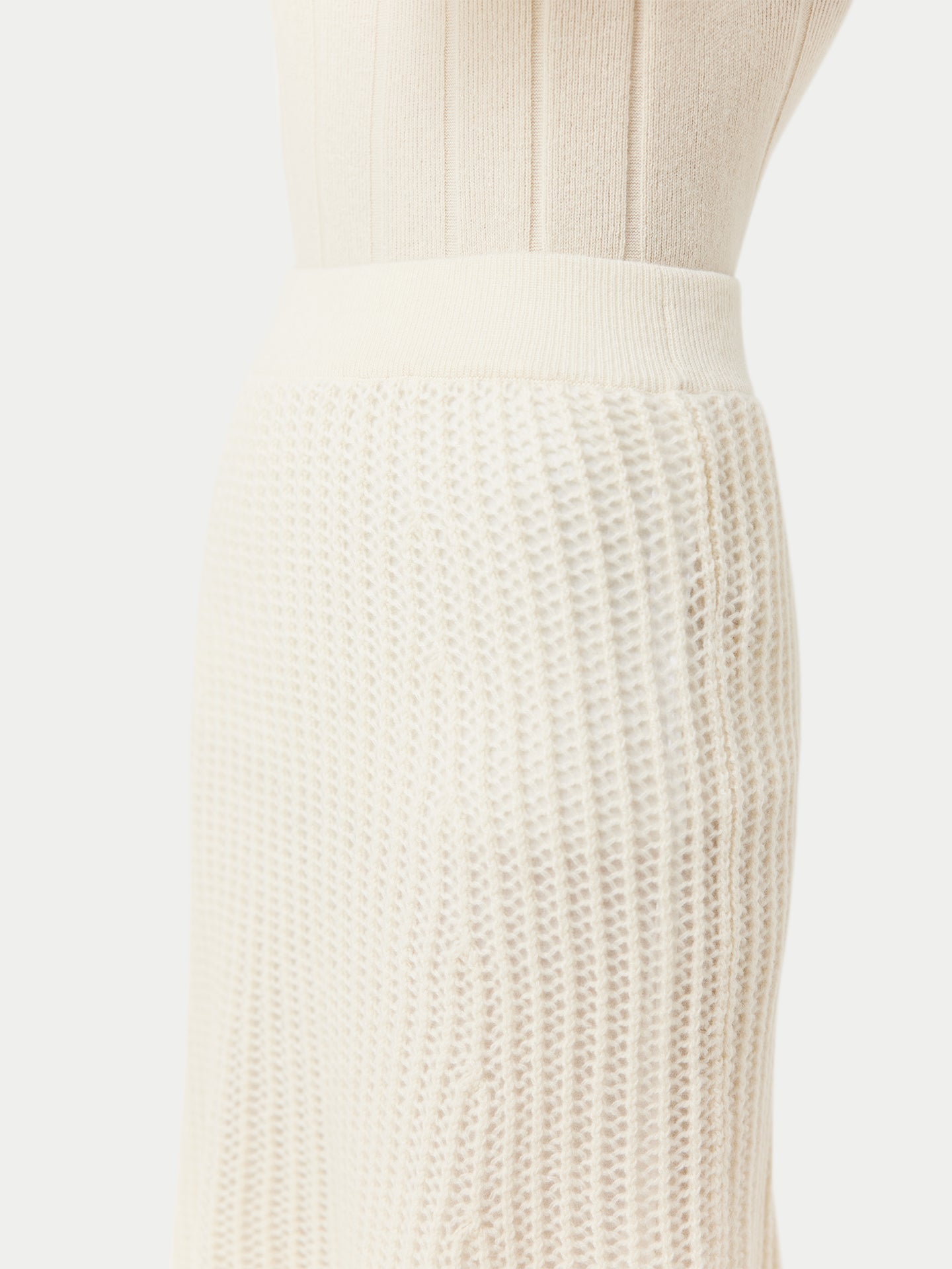 Jupe en cachemire Blanc - Gobi Cashmere