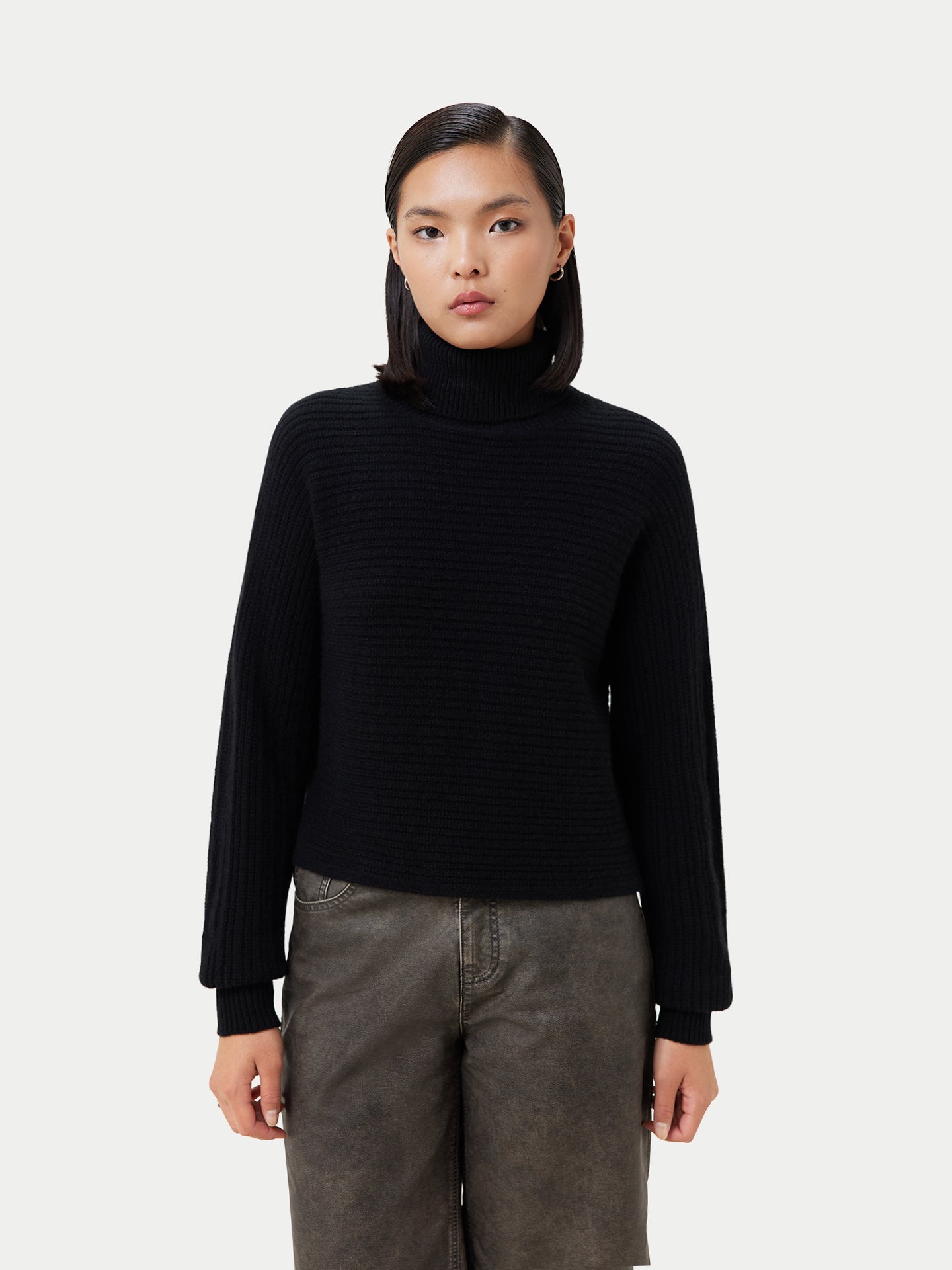Pull croisé en cachemire Noir - Gobi Cashmere