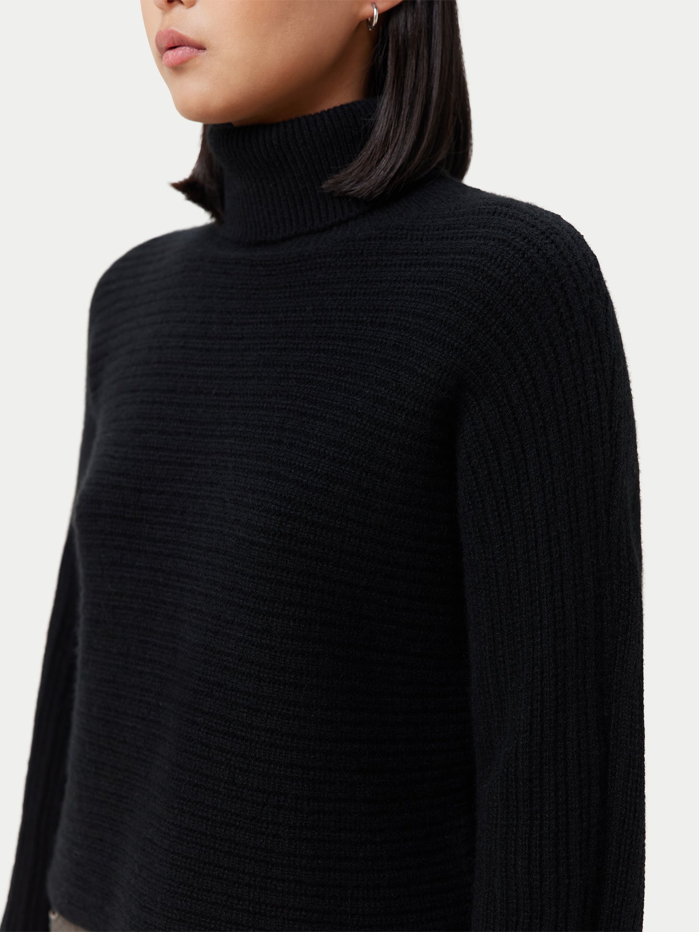 Pull croisé en cachemire Noir - Gobi Cashmere
