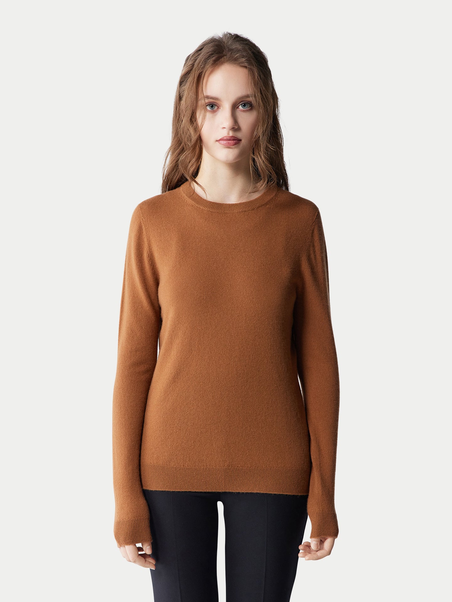 Pull col rond en cachemire Essential pour femmes