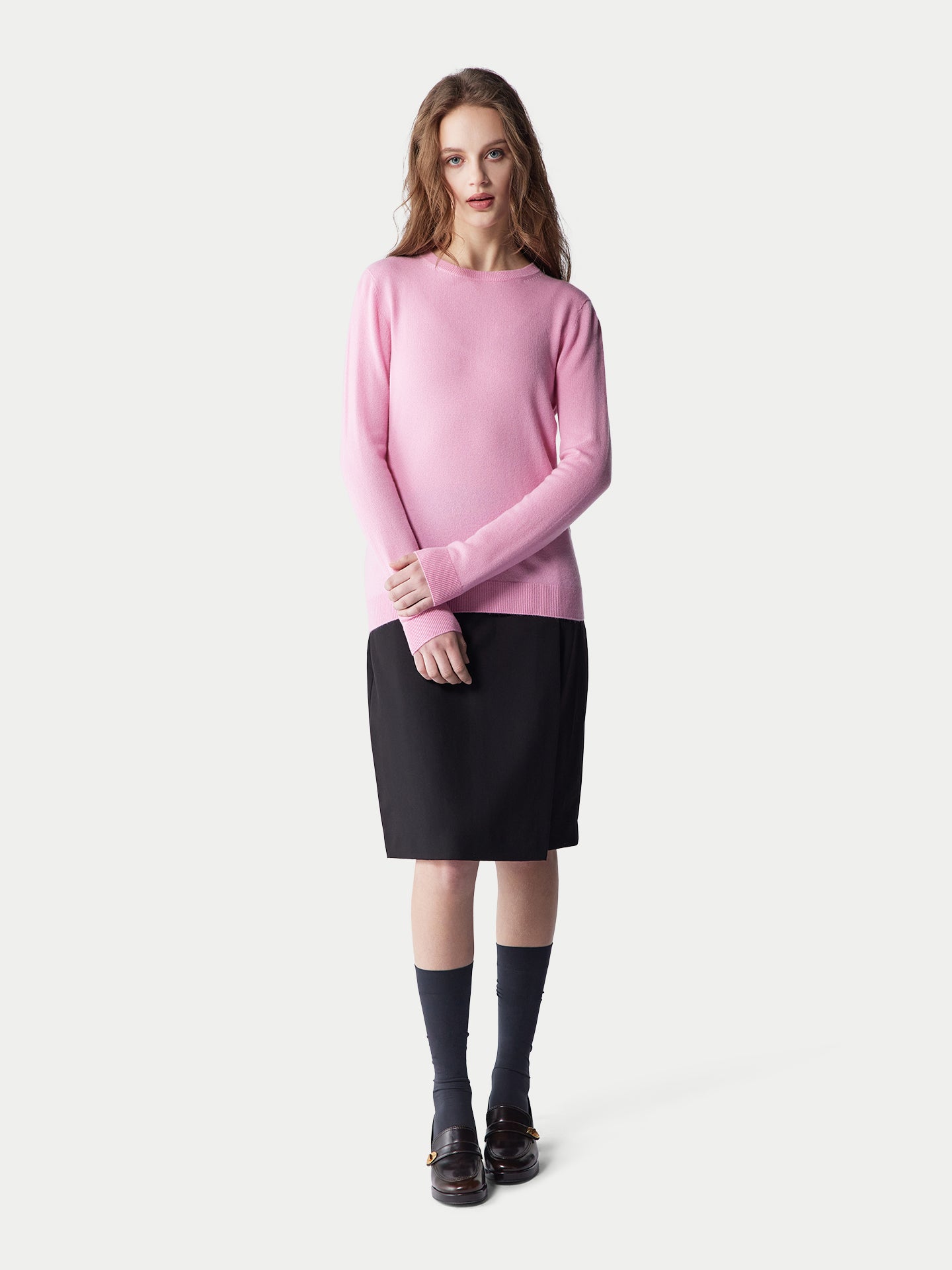 Pull col rond en cachemire Essential pour femmes