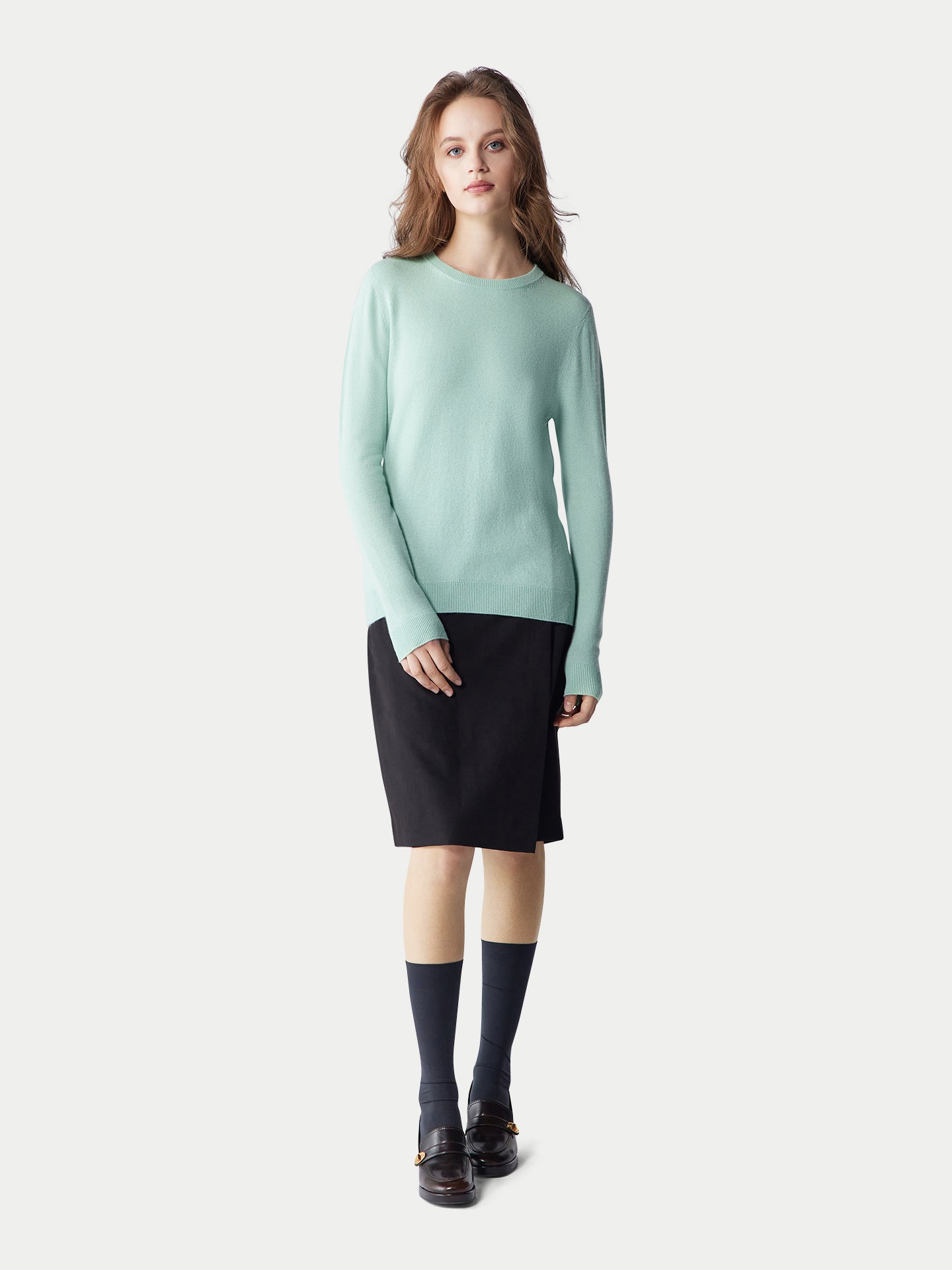 Pull col rond en cachemire Essential pour femmes