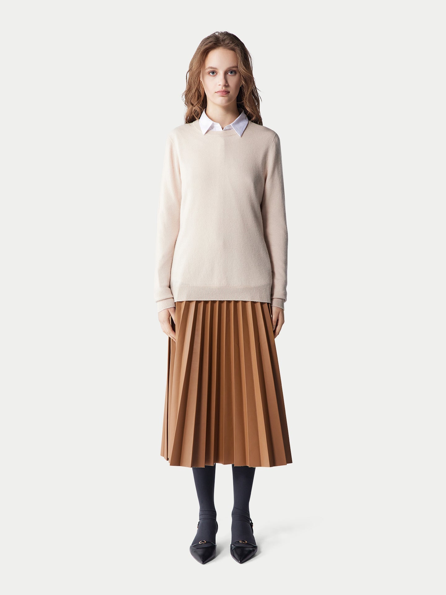 Pull col rond en cachemire Essential pour femmes