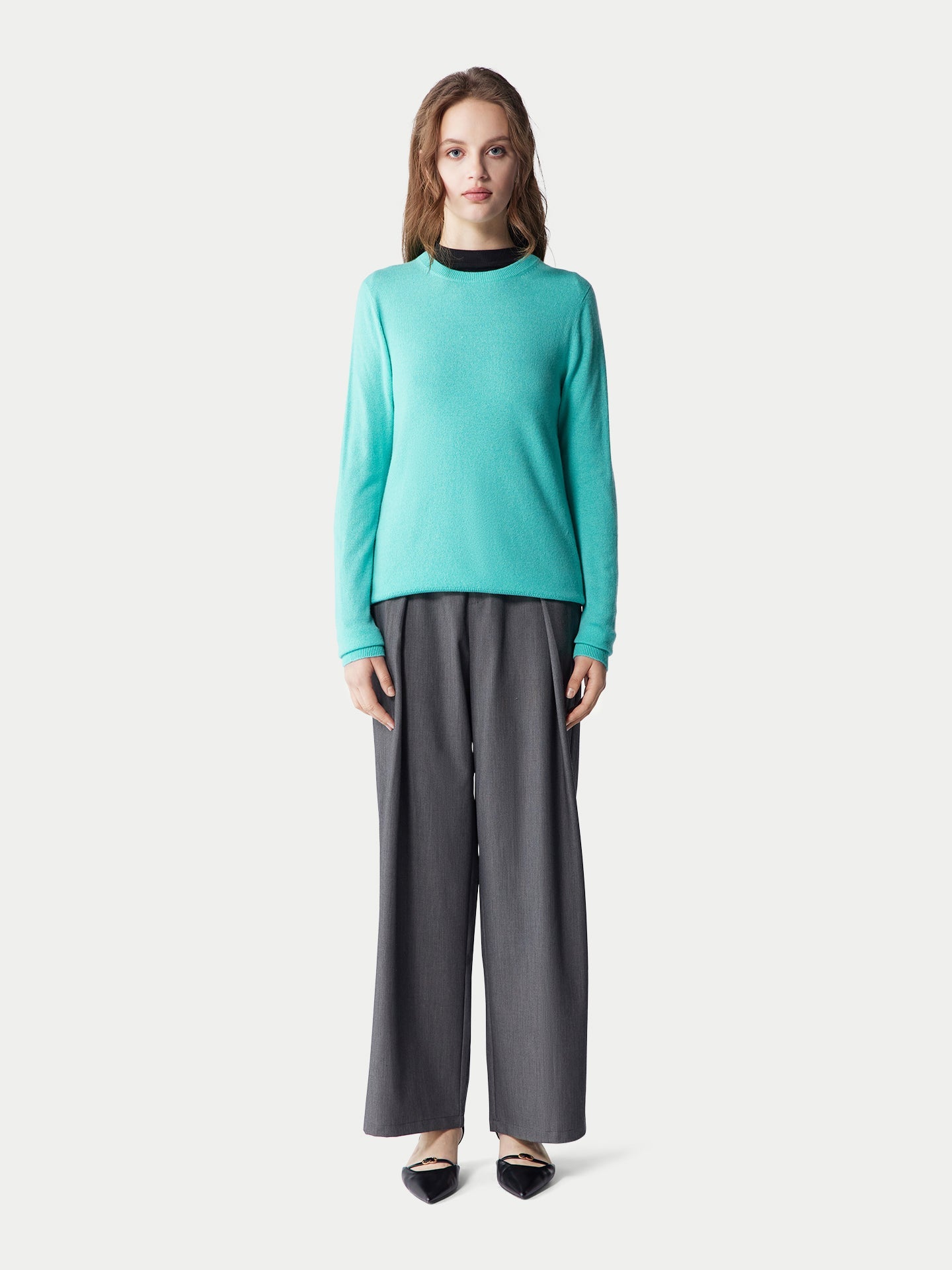 Pull col rond en cachemire Essential pour femmes