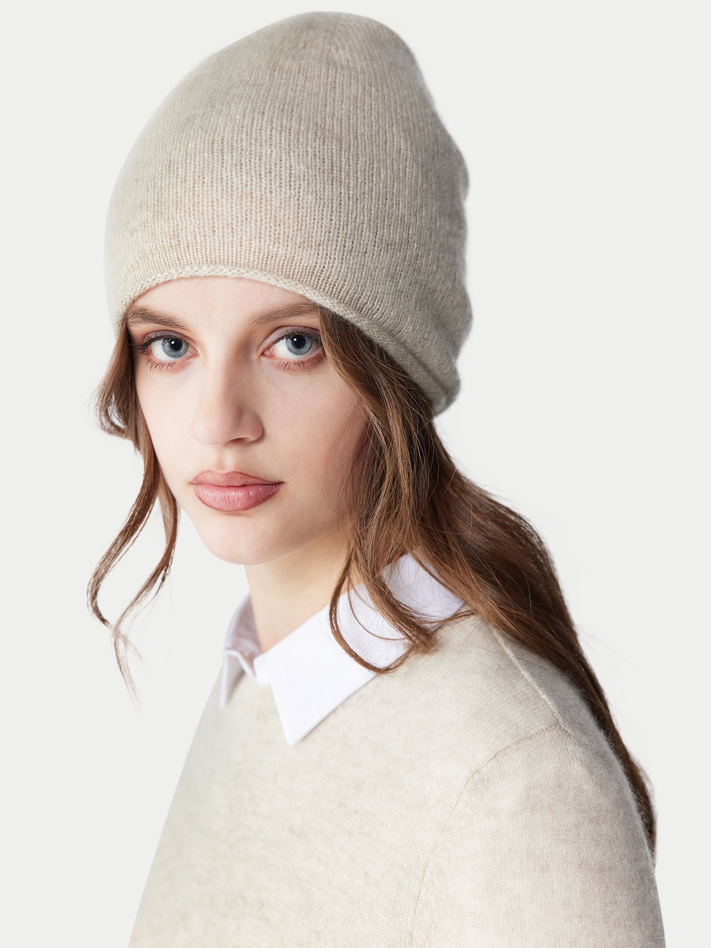Ensemble pull et bonnet en cachemire