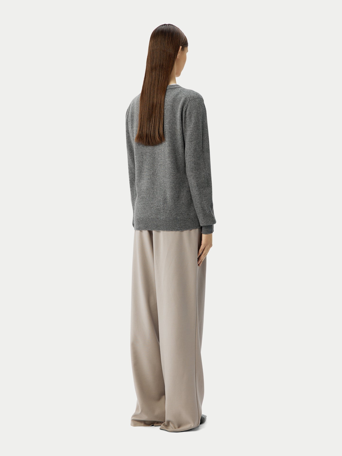 Cardigan Col-V en cachemire pour femme , couleur Gris - Gobi Cashmere