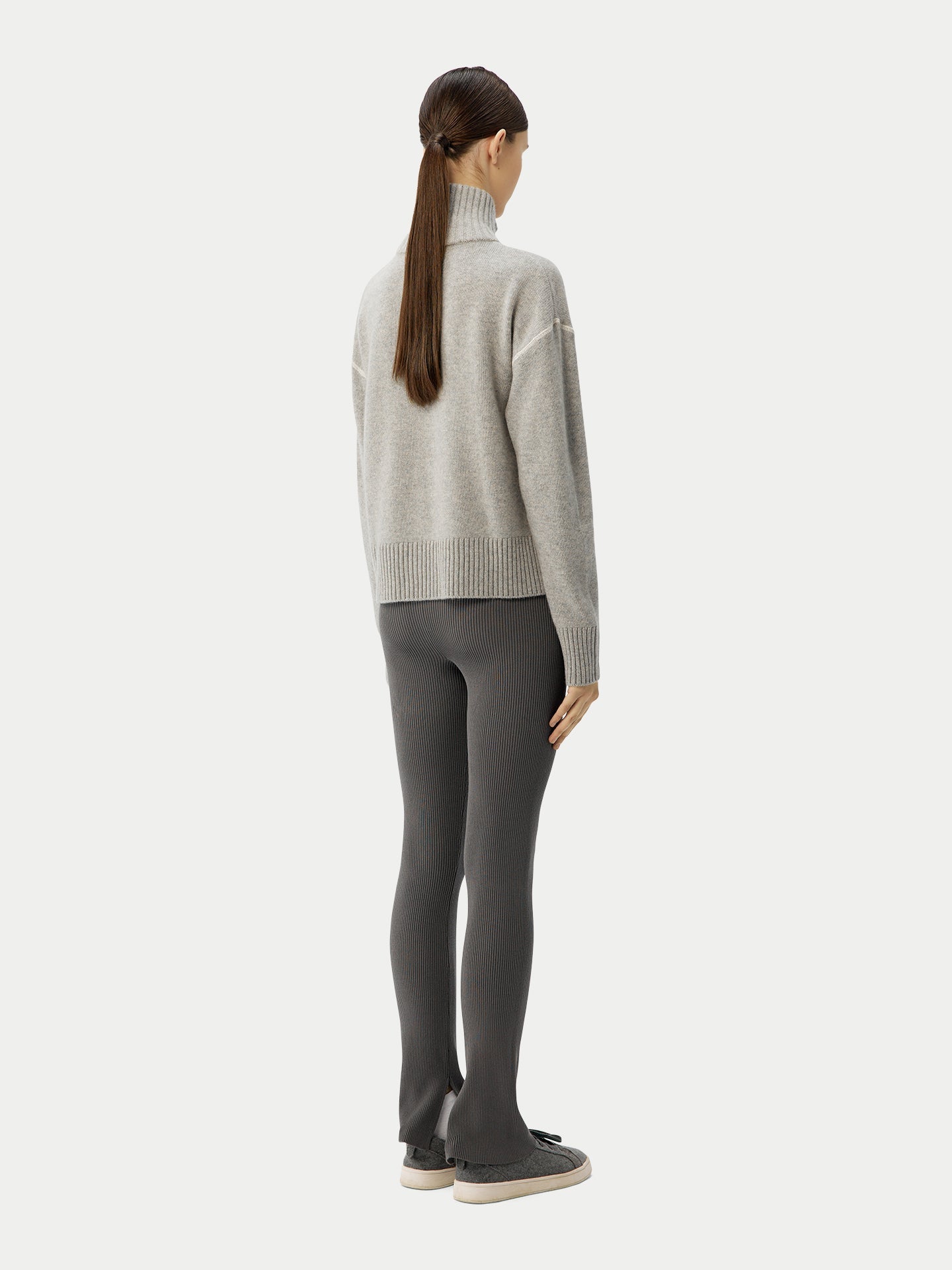 Women's Cashmere Zip Cardigan Dawn Blue - Gobi Cashmere