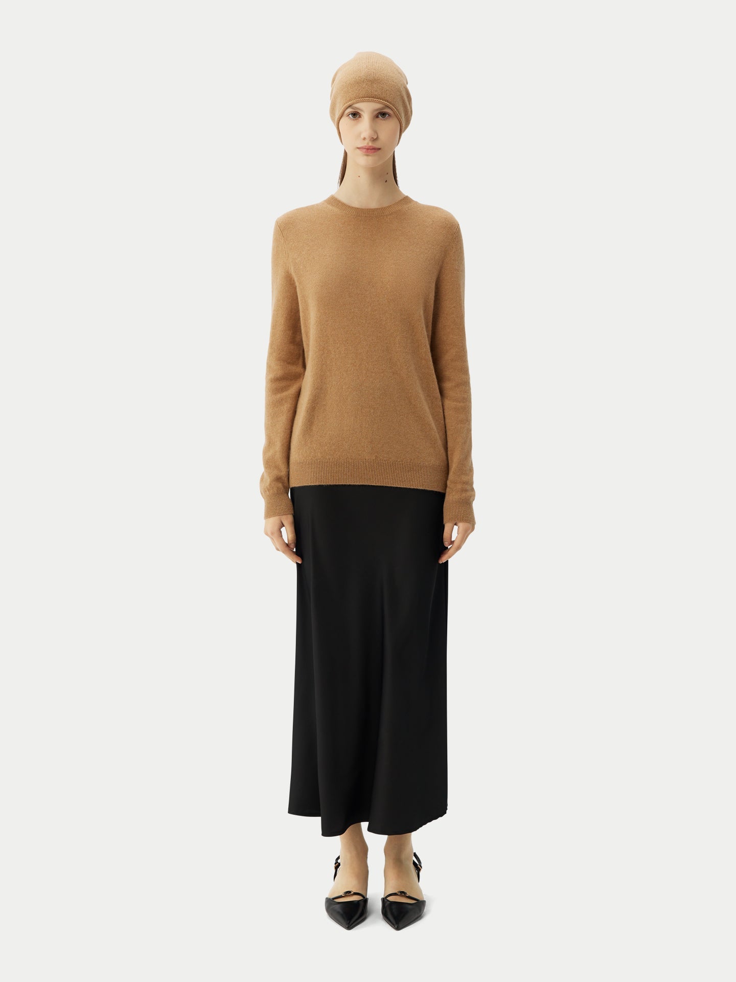 Cachemire léger pour femme Poids Basique Col Rond marron - Gobi Cashmere