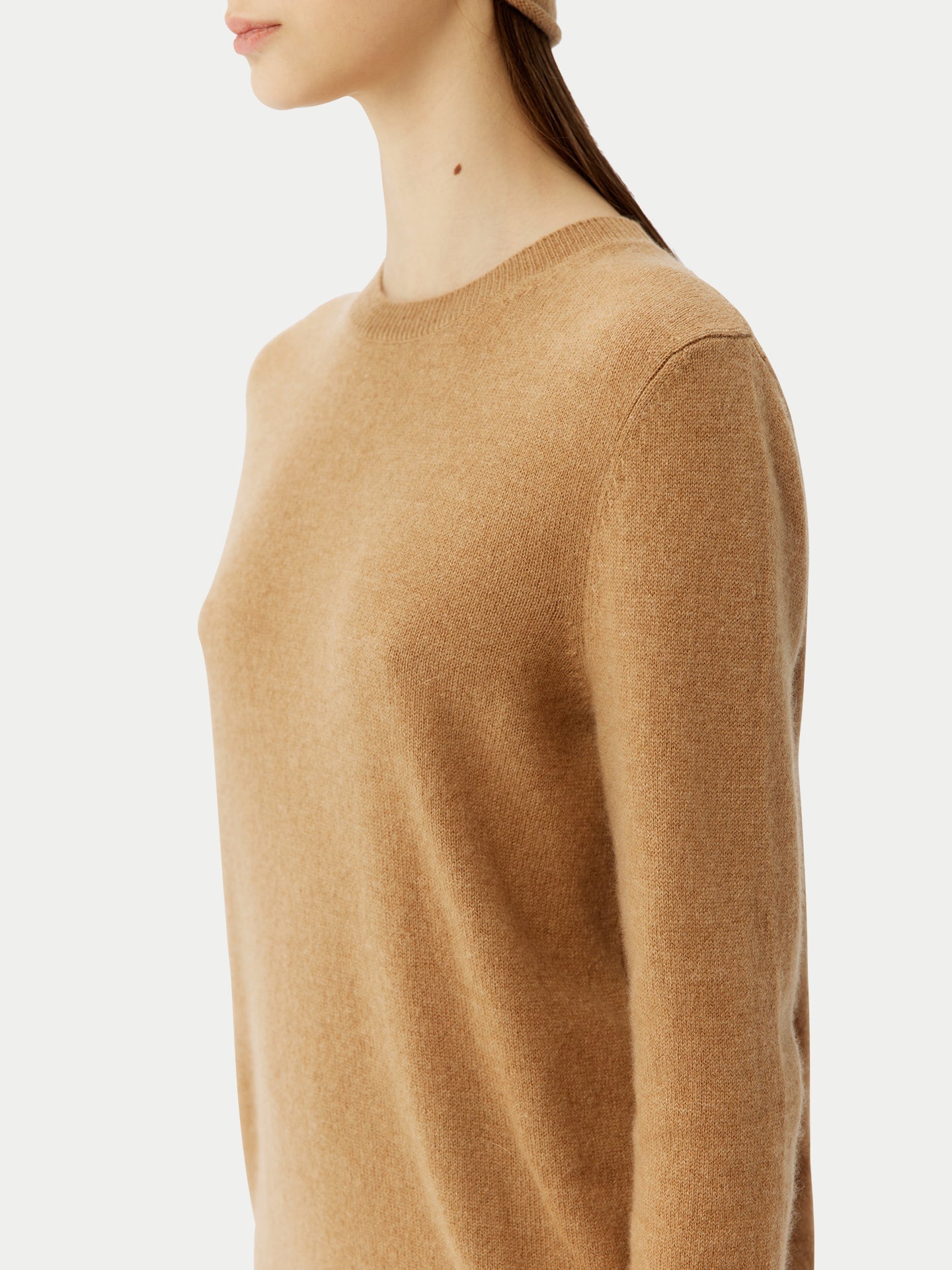 Cachemire léger pour femme Poids Basique Col Rond marron - Gobi Cashmere
