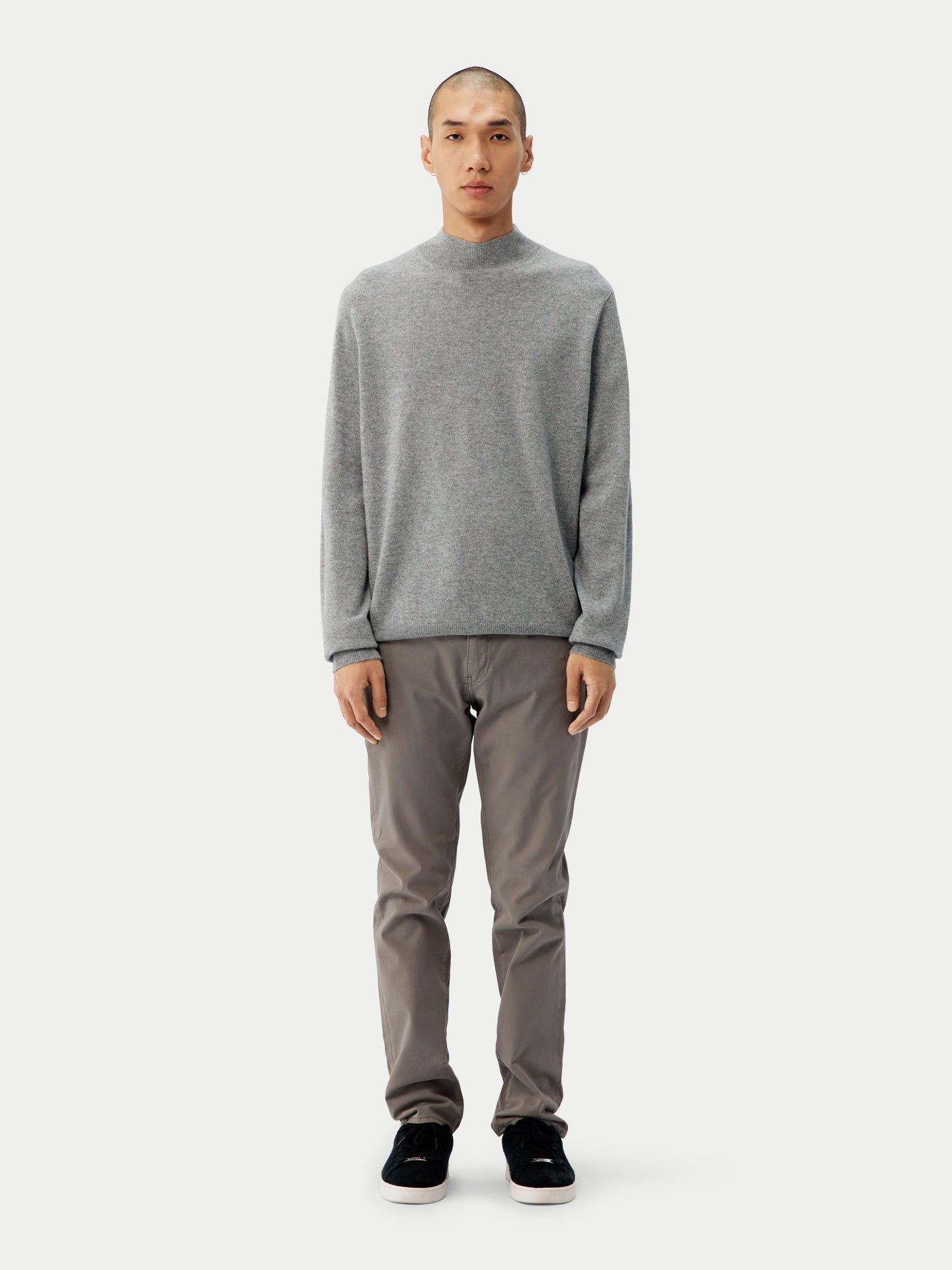 Col haut homme en cachemire Gris - Gobi Cashmere