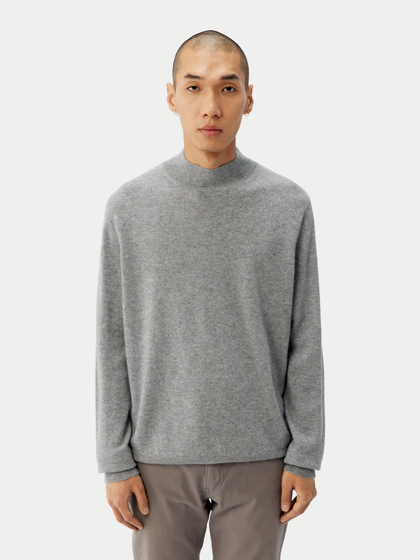 Col haut homme en cachemire Gris - Gobi Cashmere