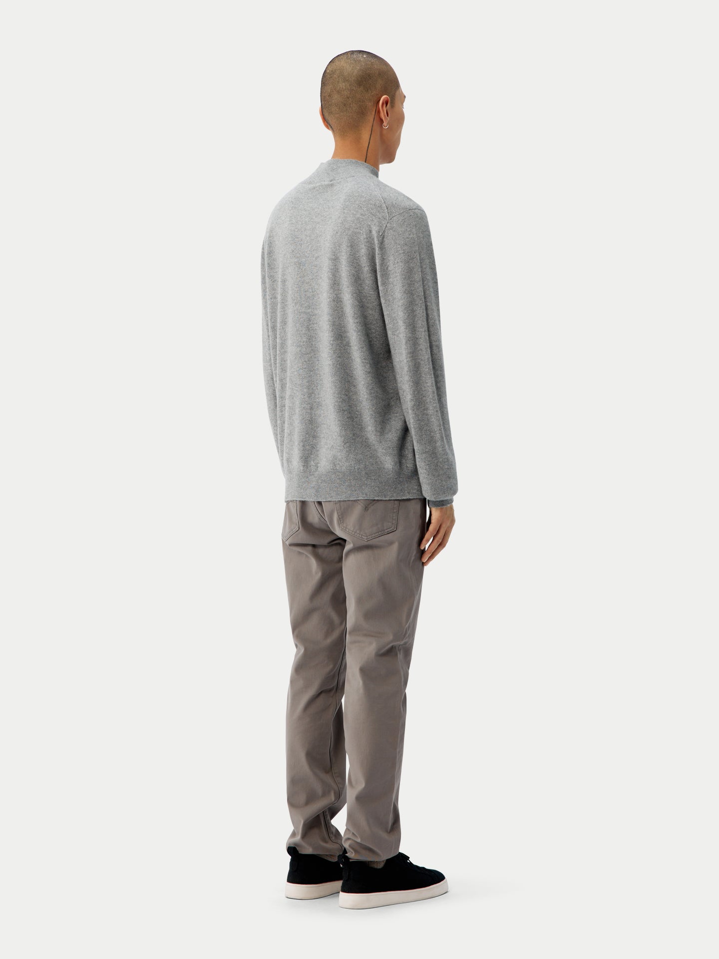 Col haut homme en cachemire Gris - Gobi Cashmere
