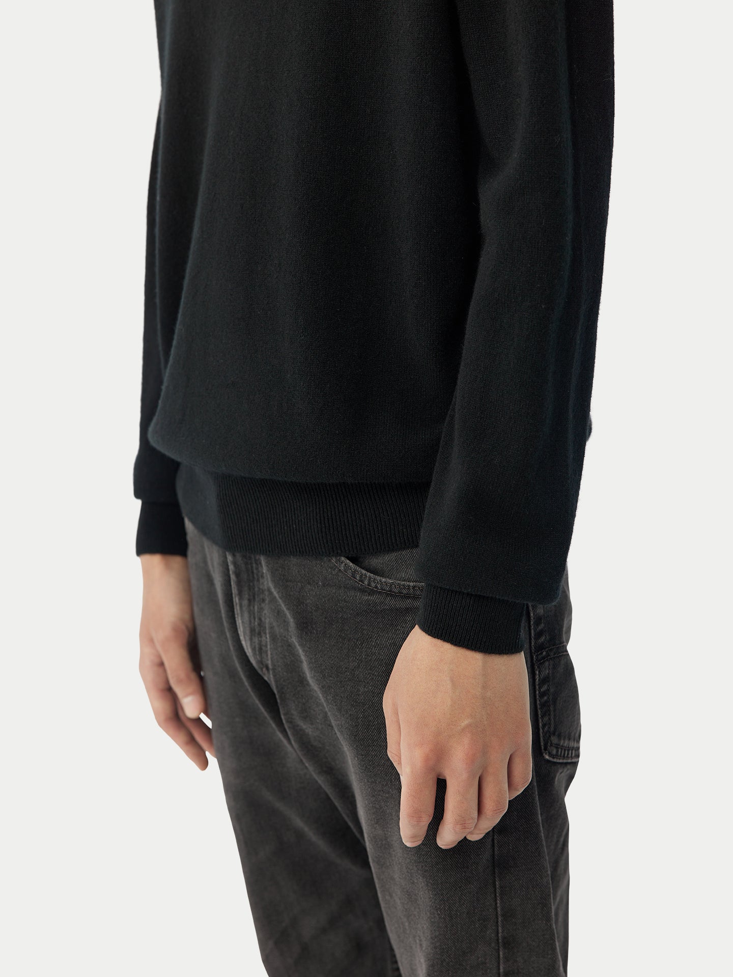 Col roulé homme en cachemire pour hommes noir - Gobi Cashmere