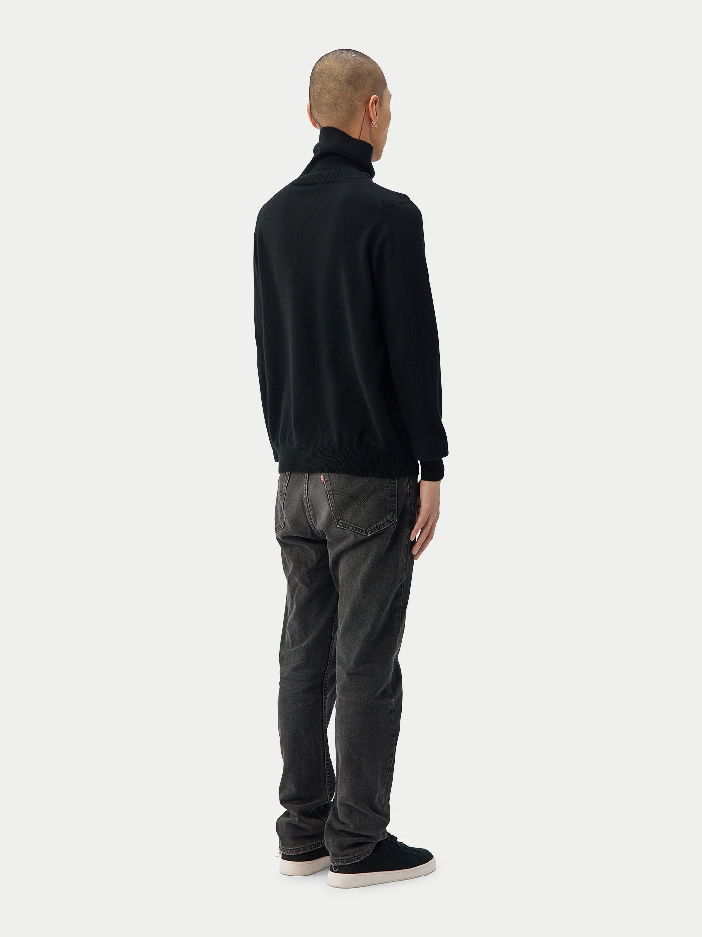 Col roulé homme en cachemire pour hommes noir - Gobi Cashmere
