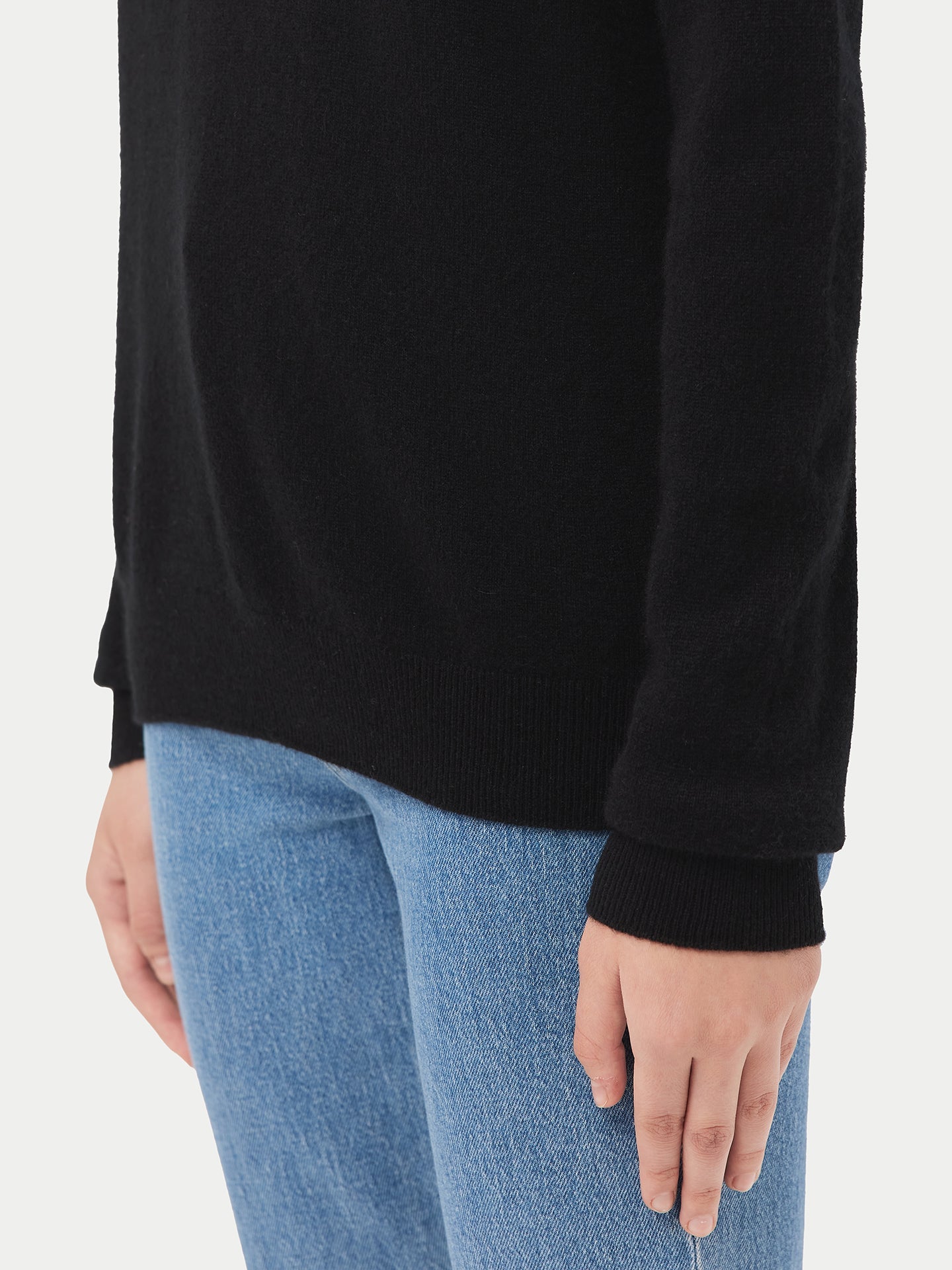 Pull col rond en Cachemire pour femmes Noir - Gobi Cashmere