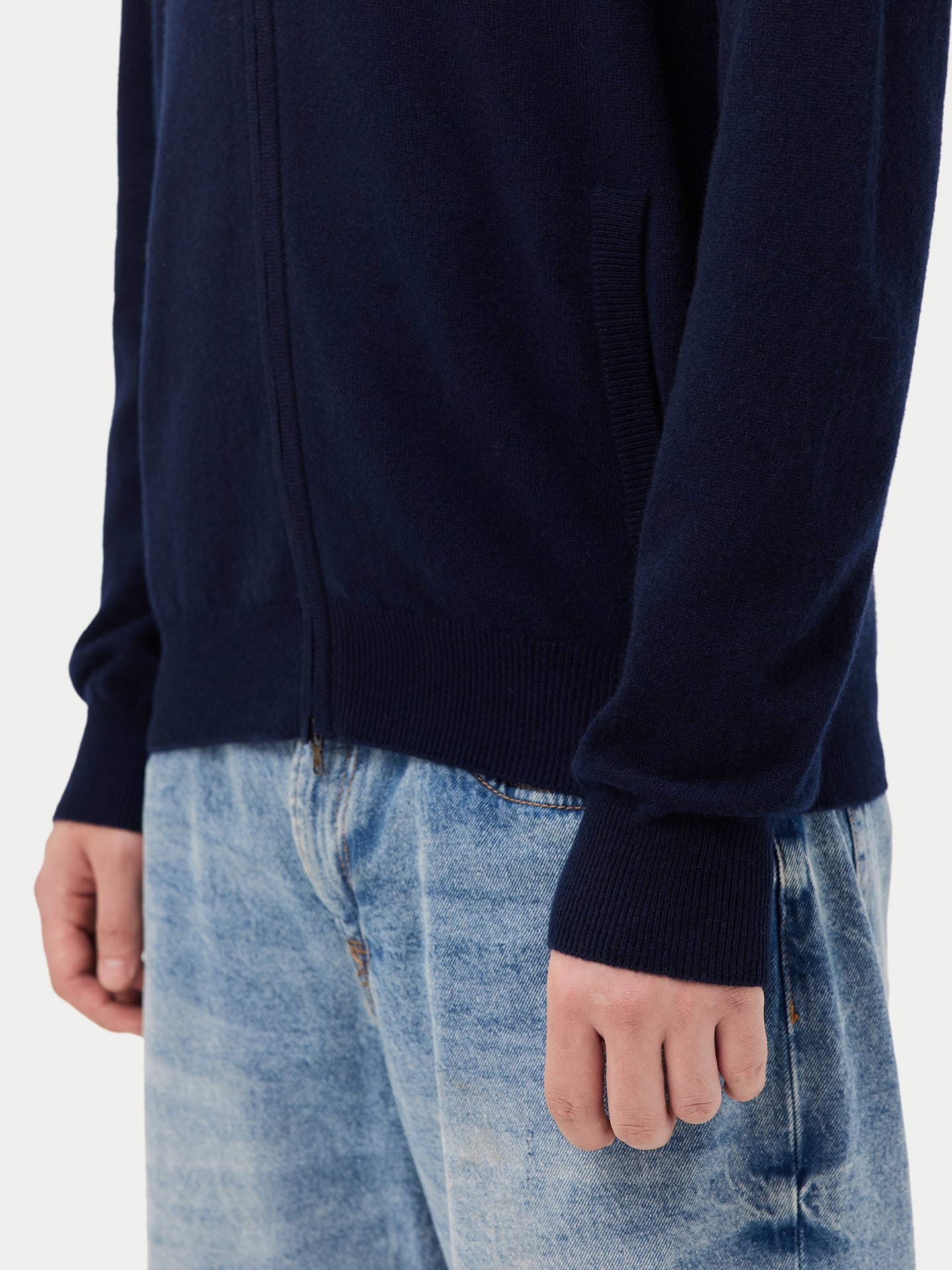 Cardigan à col montant en Cachemire pour hommes Marin - Gobi Cashmere