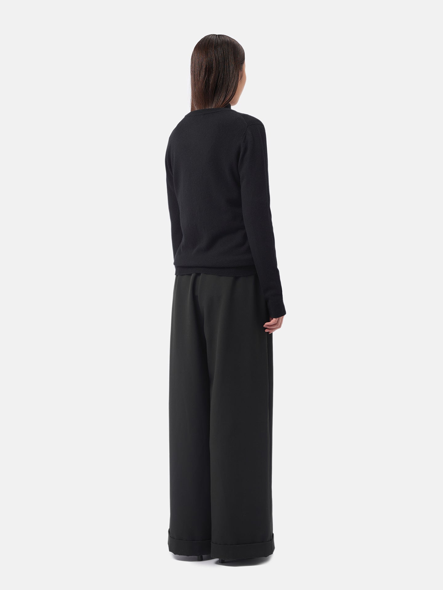 Cardigan col en V en Cachemire pour femmes Noir - Gobi Cashmere