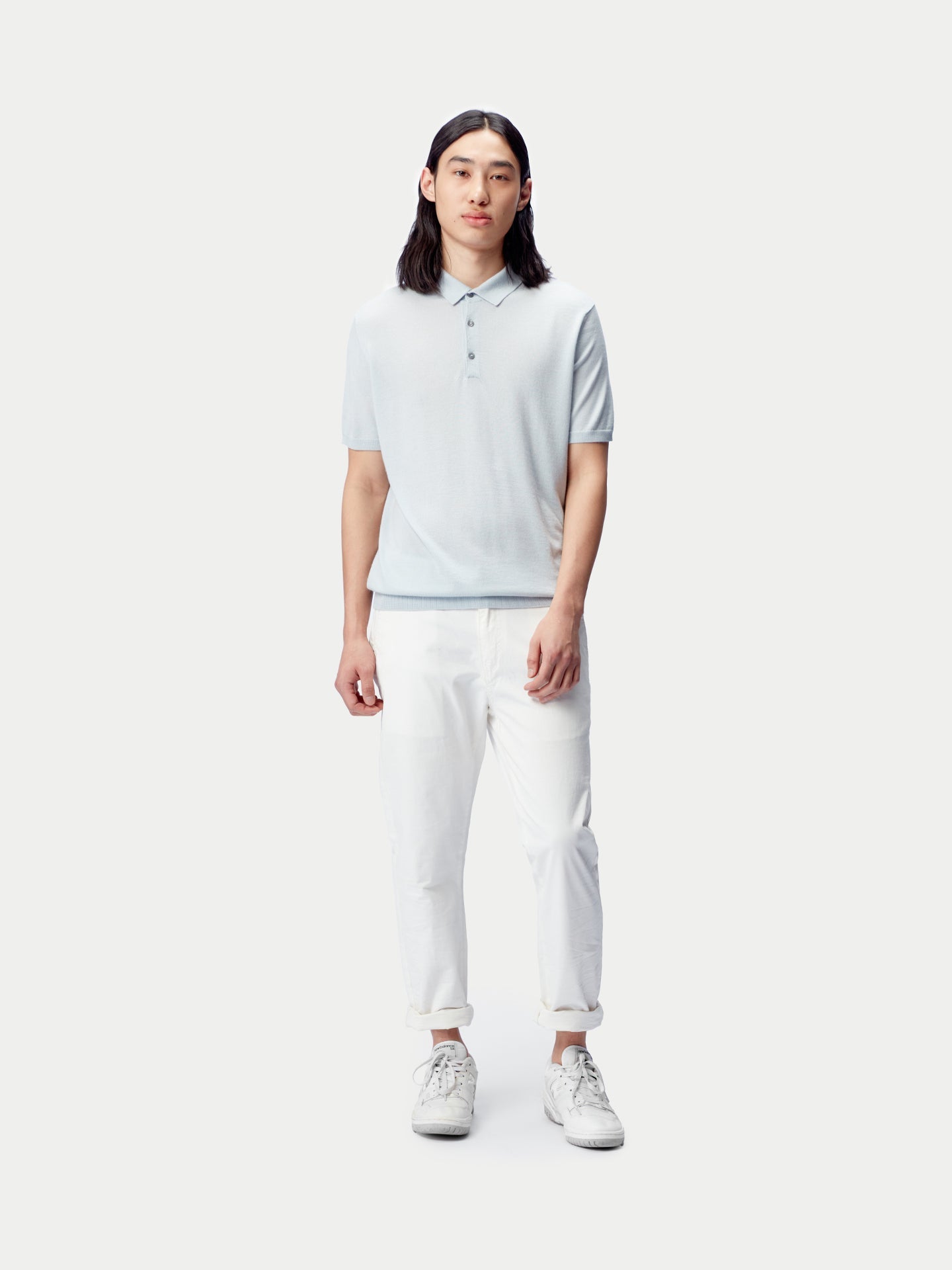 Polo à manches courtes en cachemire et soie | GOBI Cashmere