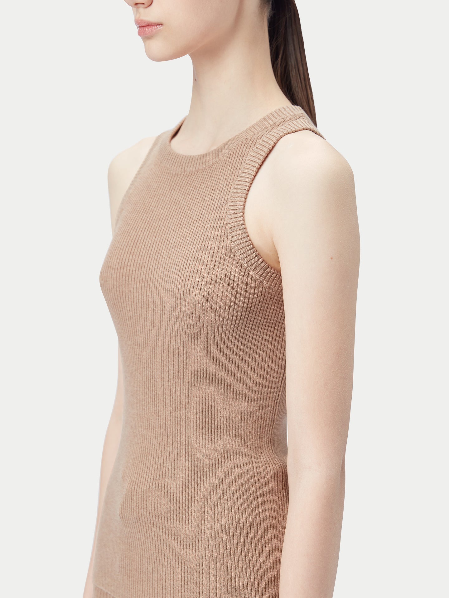 Débardeur côtelé de qualité pour femmes | GOBI Cashmere