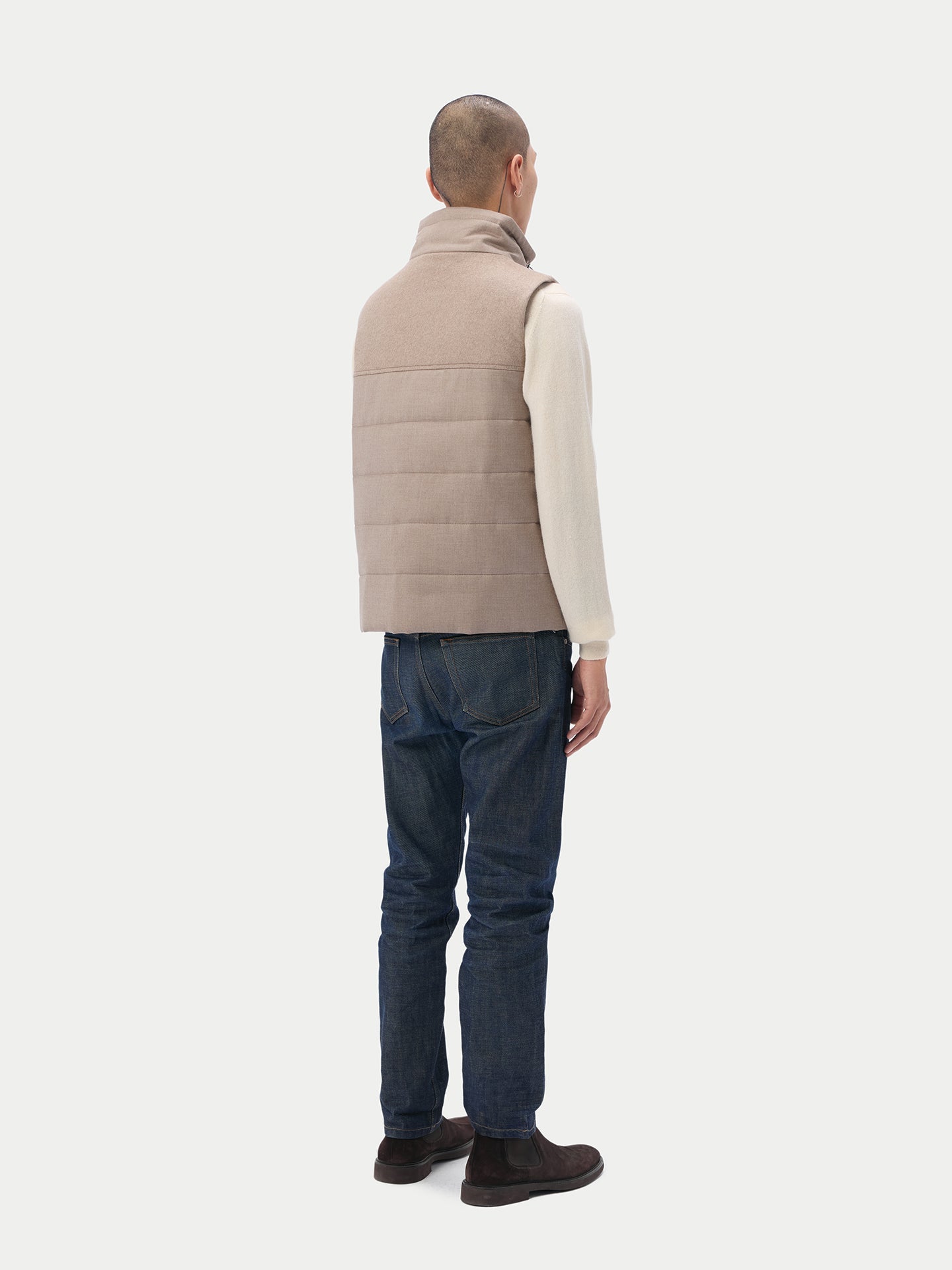Gilet zippé en cachemire Taupe - Gobi Cashmere