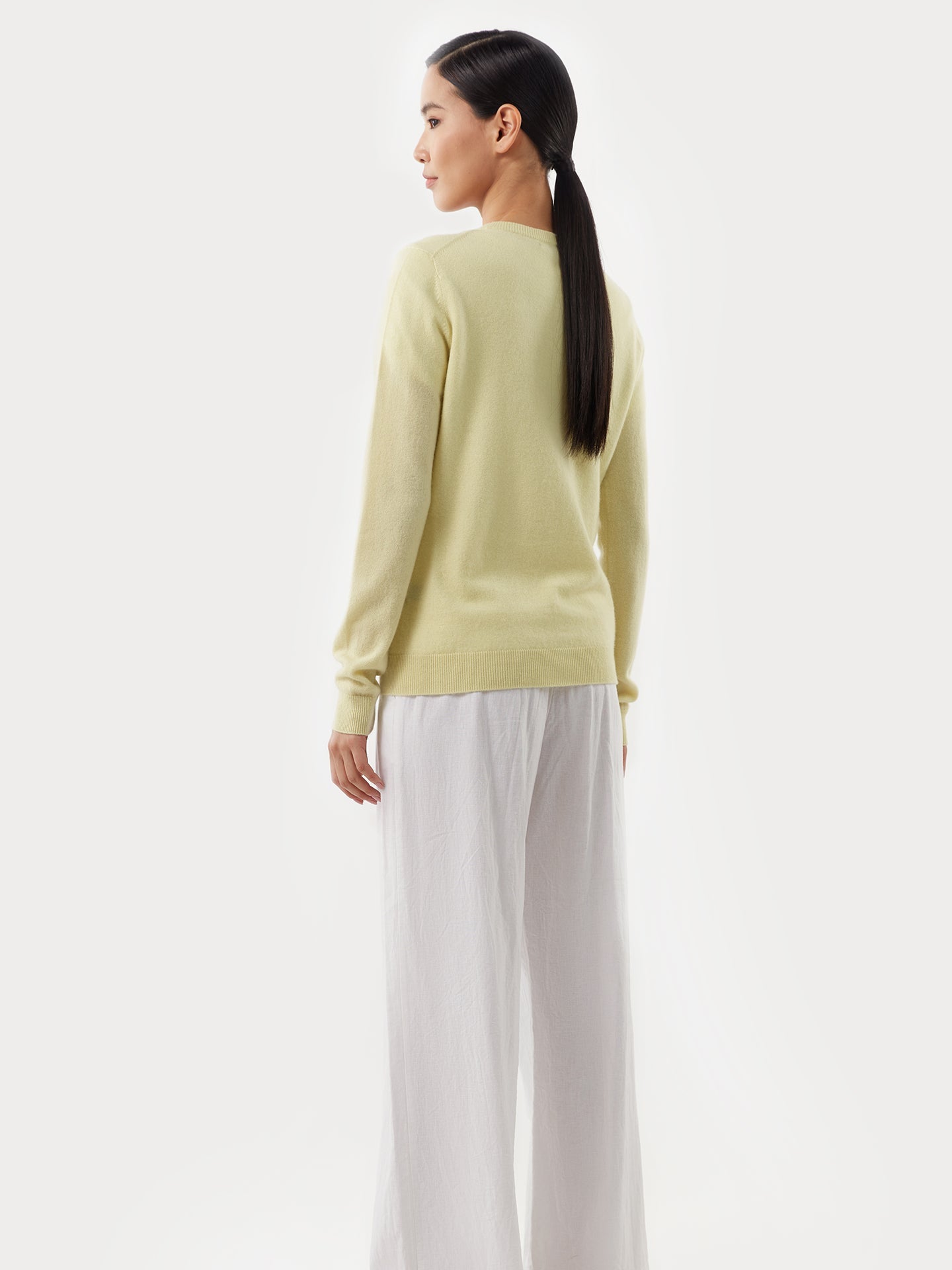 Cardigan col en V en Cachemire pour femmes vert - Gobi Cashmere